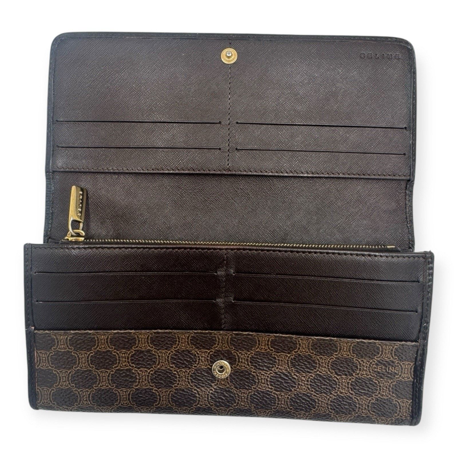 Celine Macadam Long Wallet Purse Brown Authentic Authentic Size ONE SIZE - 5 Thumbnail