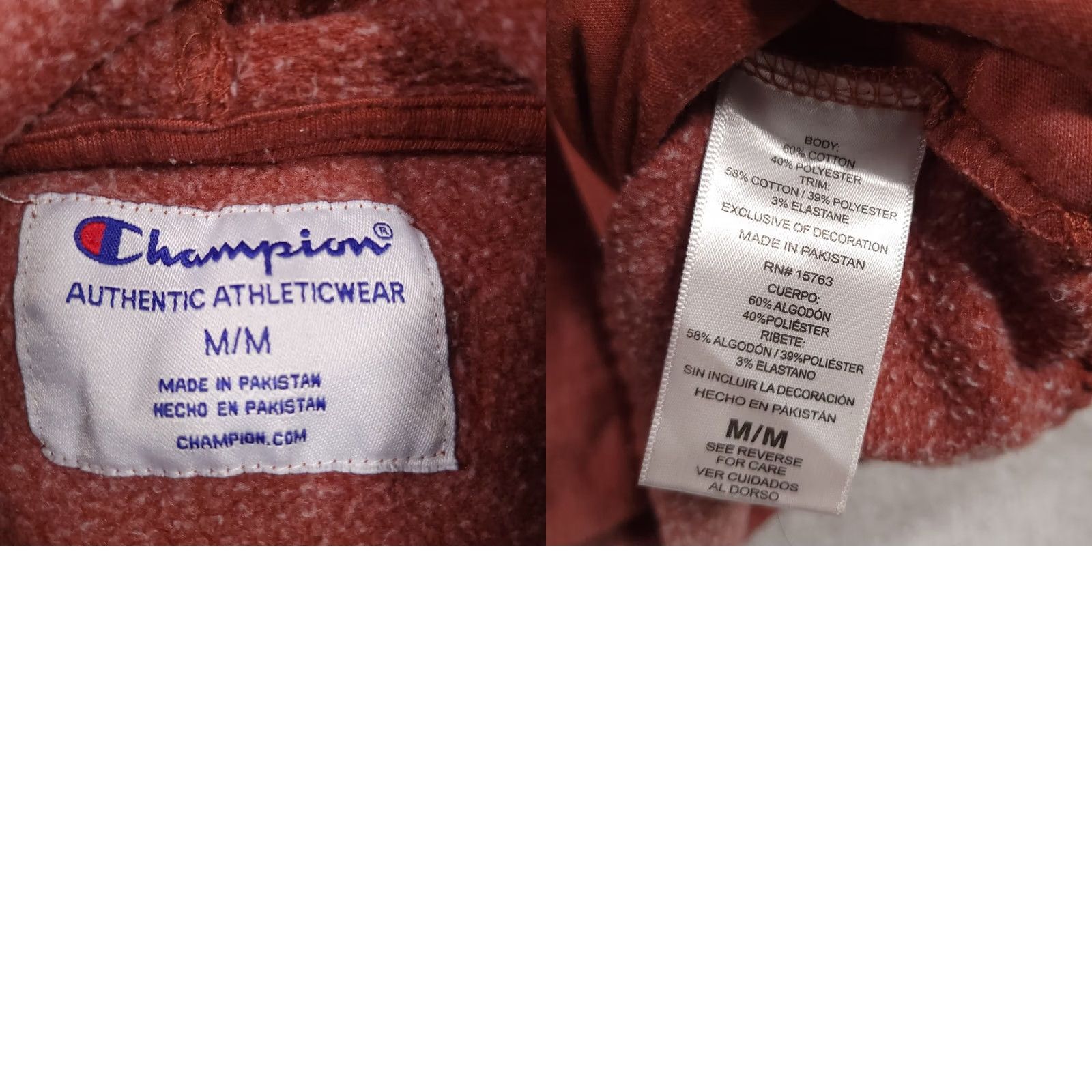 Champion Champion Cropped Hoodie Women's Medium Burnt Orange Embroidered Logo Pullover Easy Care Pockets Hooded Knit Cotton Polyester Fleece Size M / US 6-8 / IT 42-44 - 10 Thumbnail