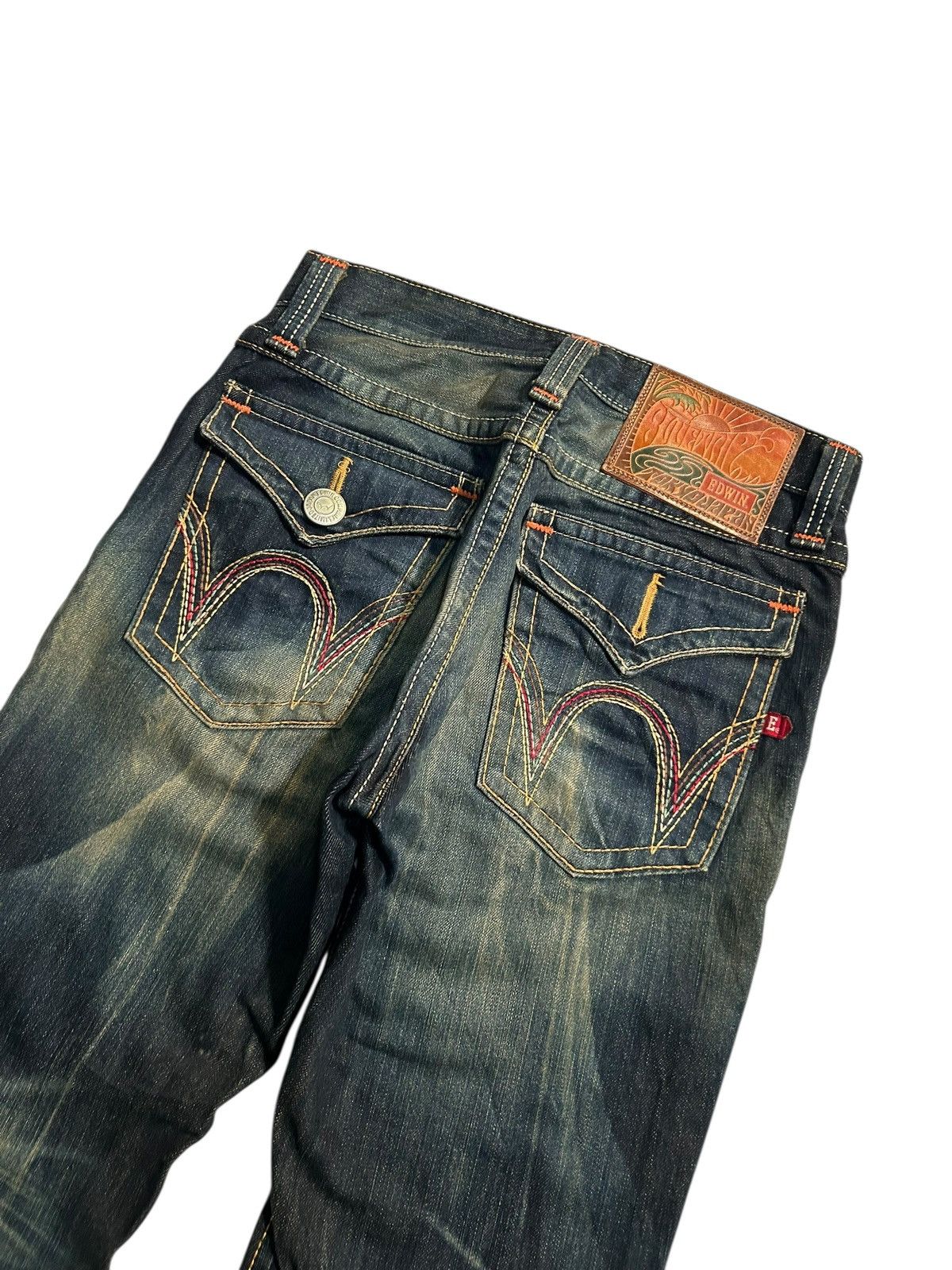 Japanese Brand × Kapital × Vintage VINTAGE EDWIN RUSTY MUDWASH PUNK GRUNGE STYLE DENIM JEANS Size US 30 / EU 46 - 5 Thumbnail