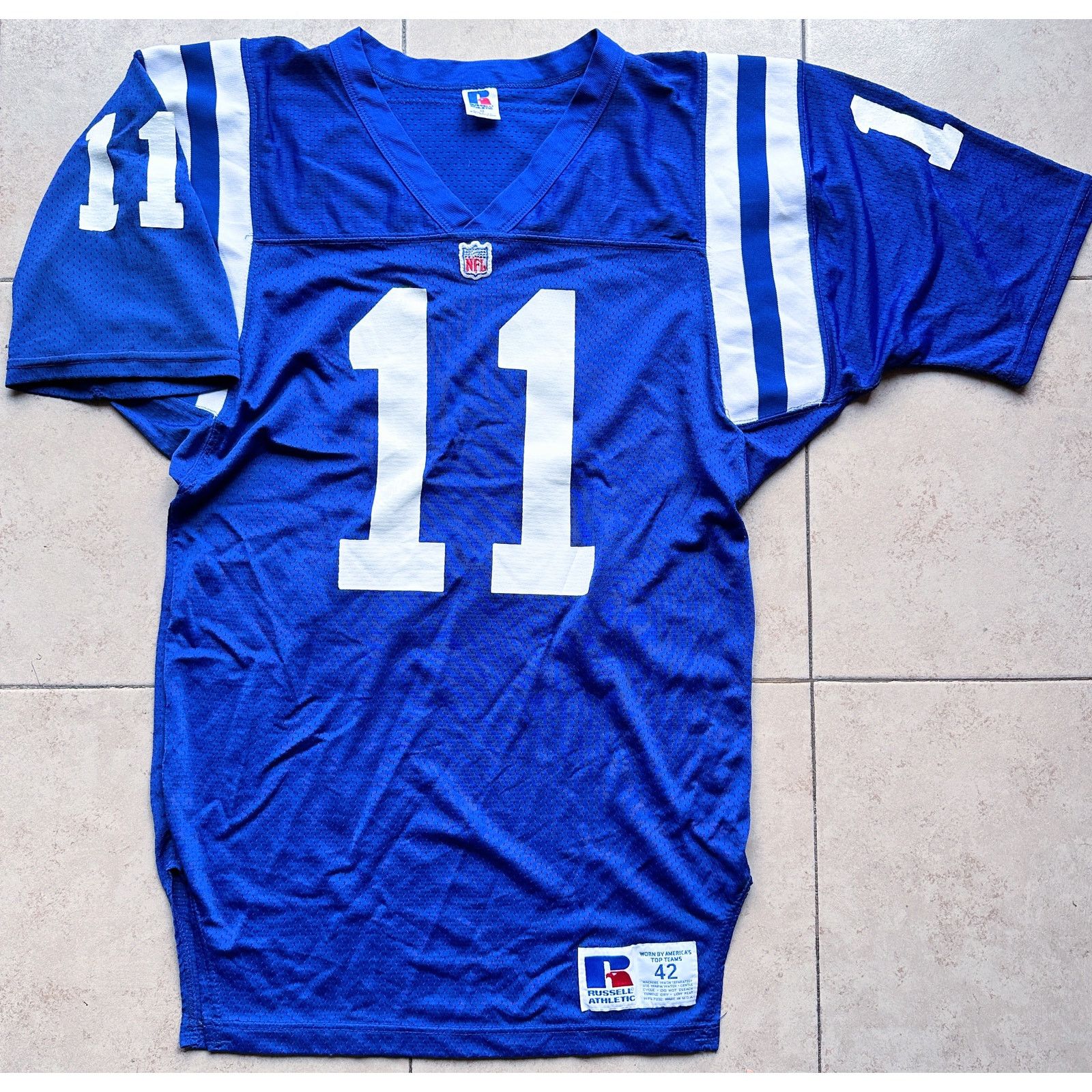 Jeff GEORGE Indianapolis Colts 90s authentic jersey 42 vtg
