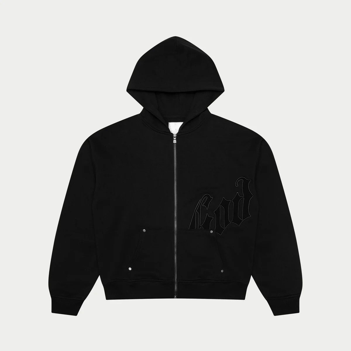 Godspeed OG Logo V2 Double Black Hoodie