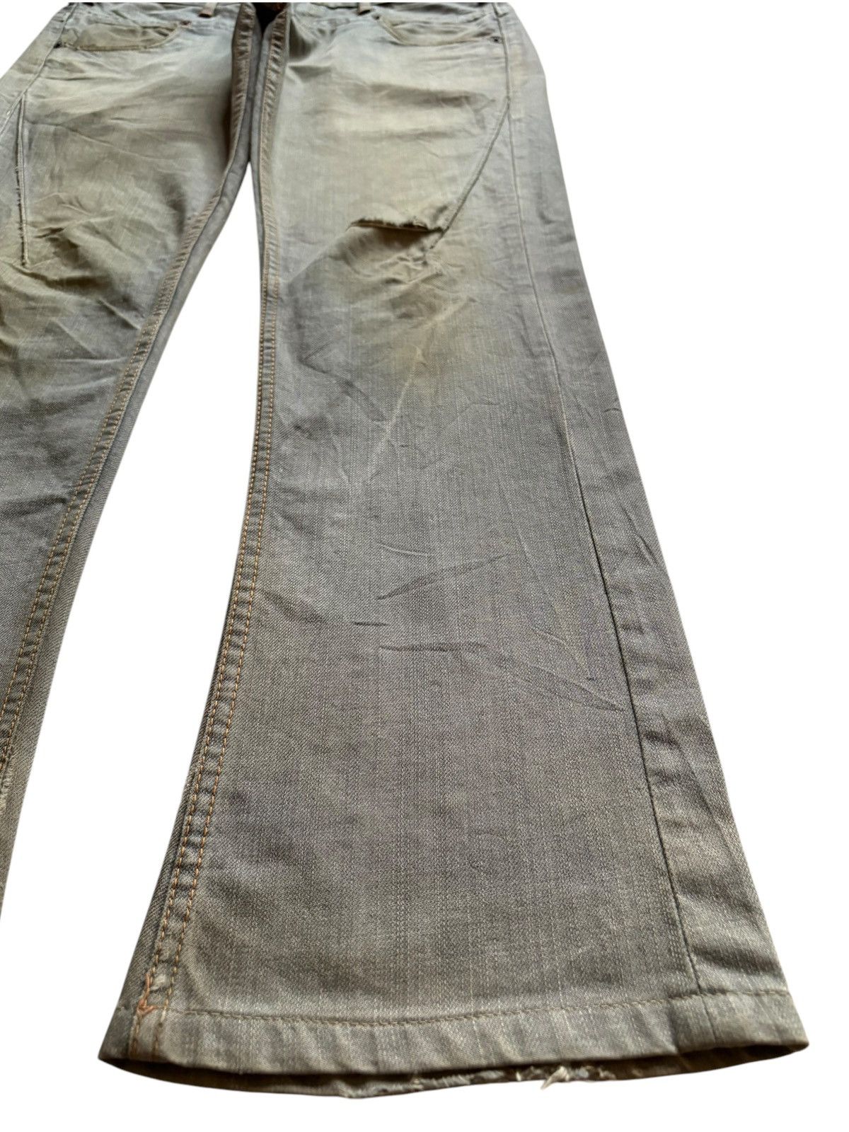Japanese Brand Vintage Japanese Brand Mud Wash Distressed Flare Jeans Size US 34 / EU 50 - 7 Thumbnail