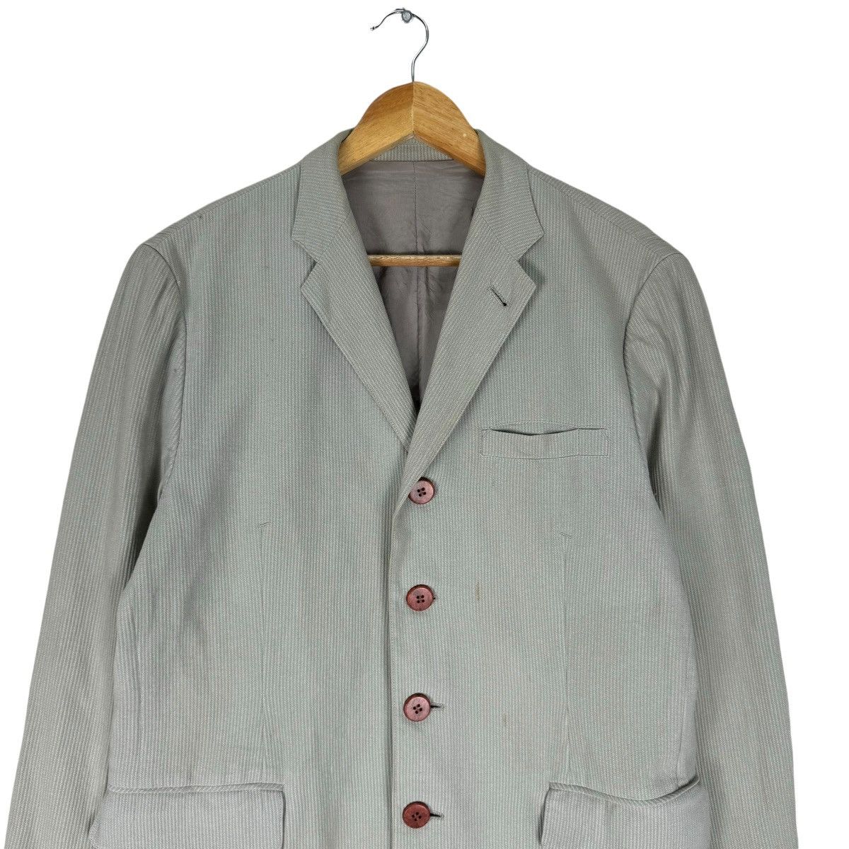 Jean Paul Gaultier ❄️JPG HOMME HICKORY BLAZER COAT Size US M / EU 48-50 / 2 - 3 Thumbnail