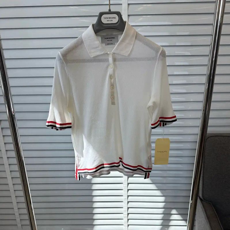 Thom Browne Thom Browne Summer White Cotton Short Sleeve T-Shirt 0089 Size M / US 6-8 / IT 42-44 - 1 Thumbnail