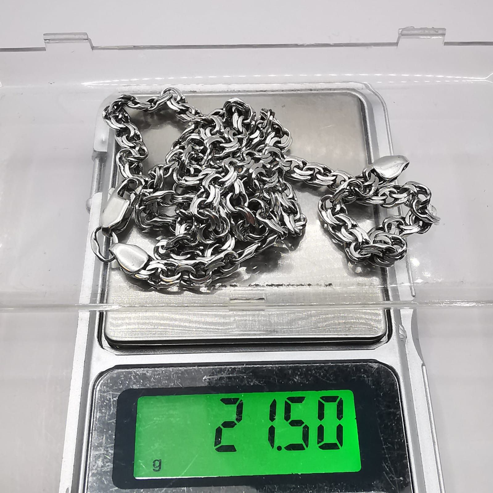 Sterling Silver Vintage Chain,925 Sterling Silver,Signed ,Handmade 21,50g Size ONE SIZE - 7 Thumbnail