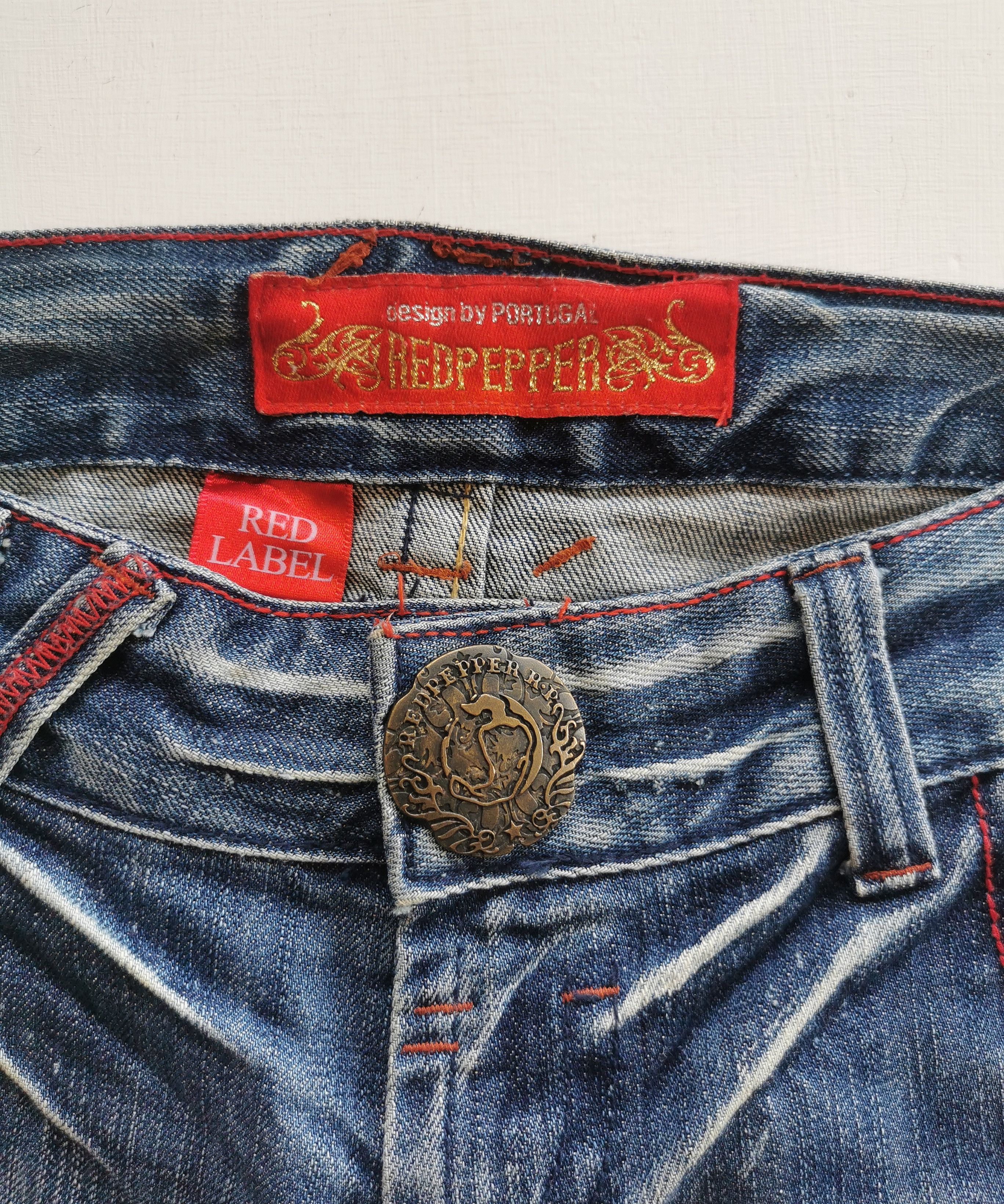If Six Was Nine Avantgarde Red Pepper Flared Jeans Size 28" / US 6 / IT 42 - 7 Thumbnail