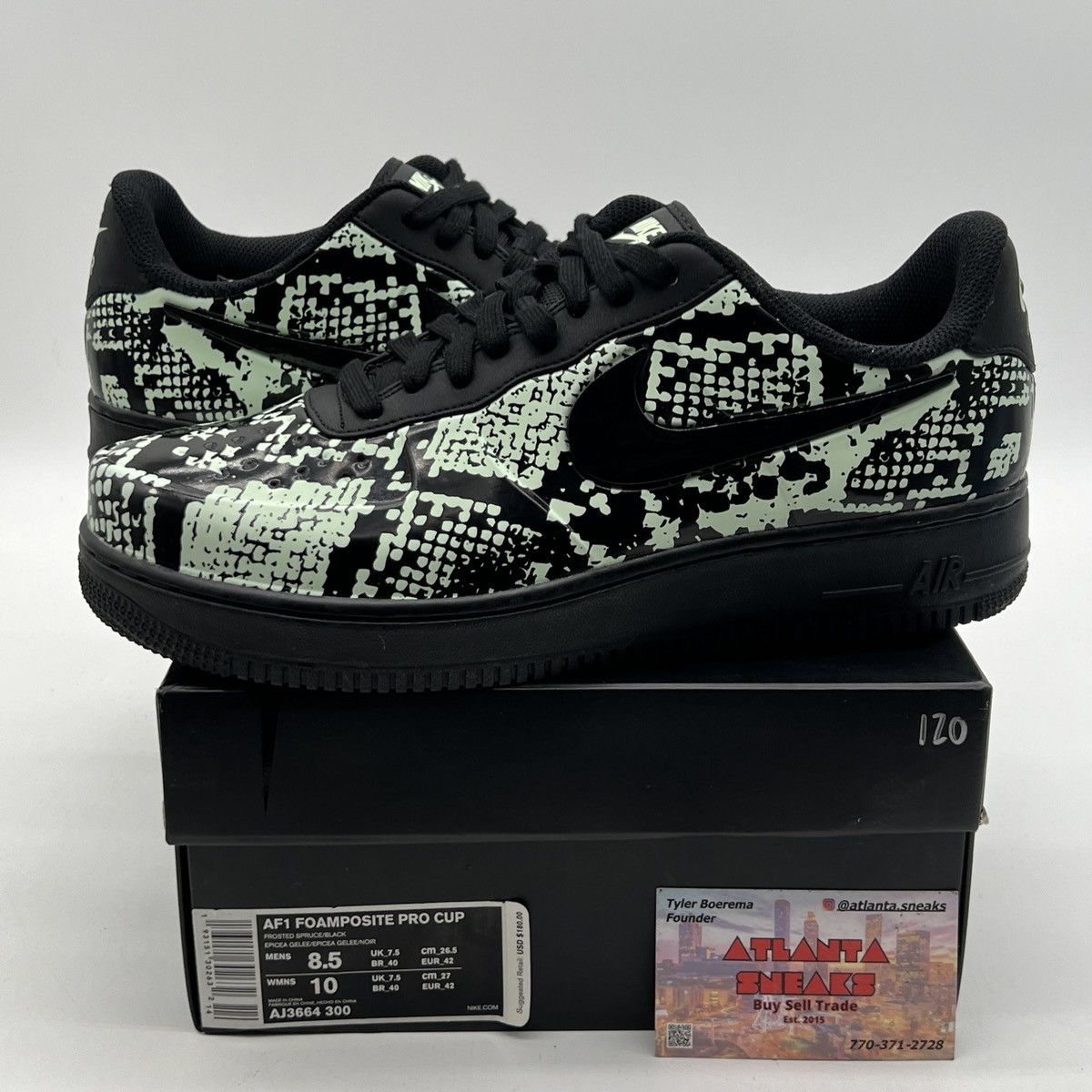Air Force Foamposite glow snakeskin