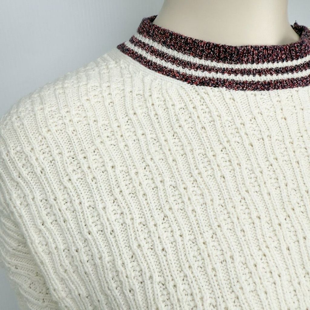 Sonia Rykiel SONIA RYKIEL So Preppy! Designer Knit Crew Neck Sweater sz M Size L / US 10 / IT 46 - 7 Thumbnail