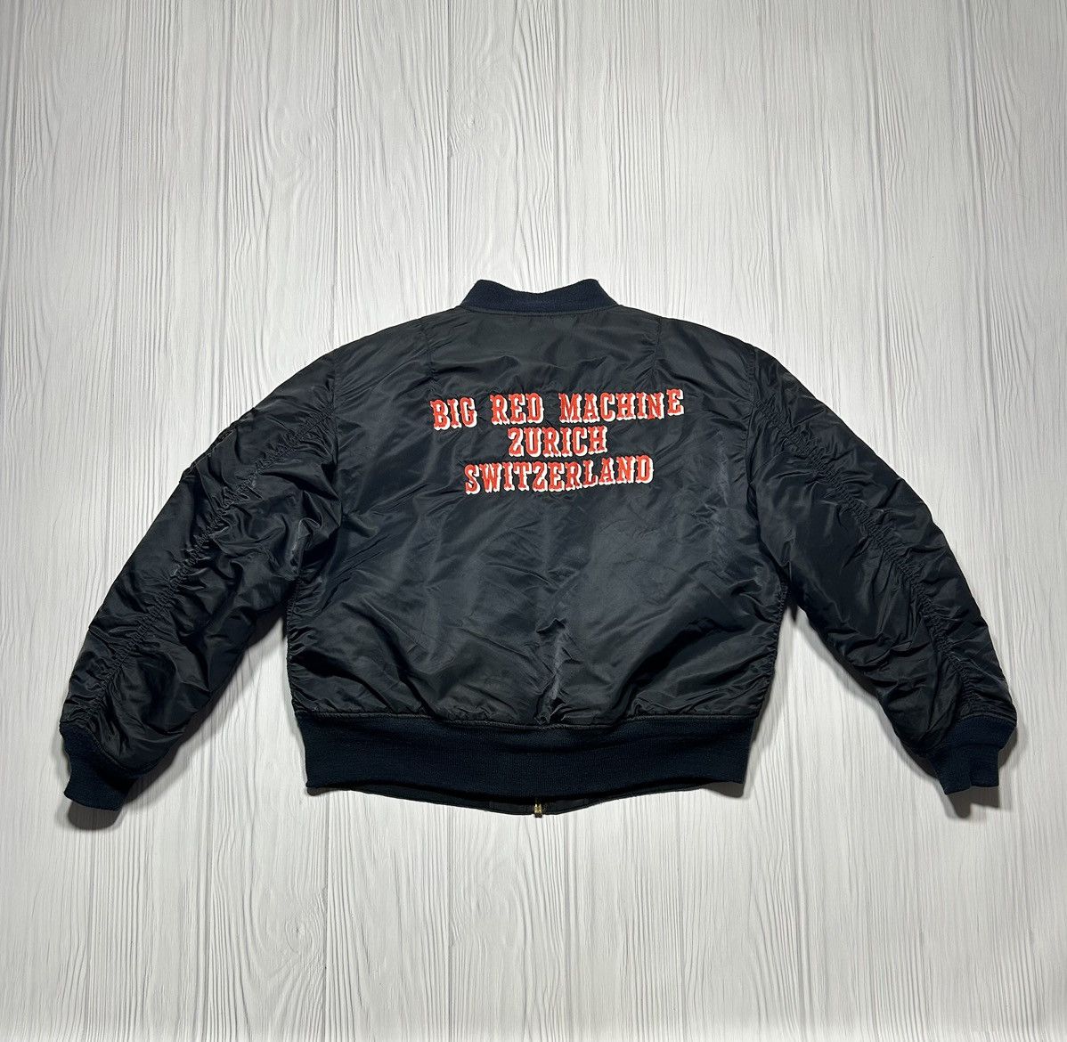 Alpha Industries Vintage Alpha Industries MA-1 Big Red Machine Custom Bomber Size US XL / EU 56 / 4 - 1 Thumbnail