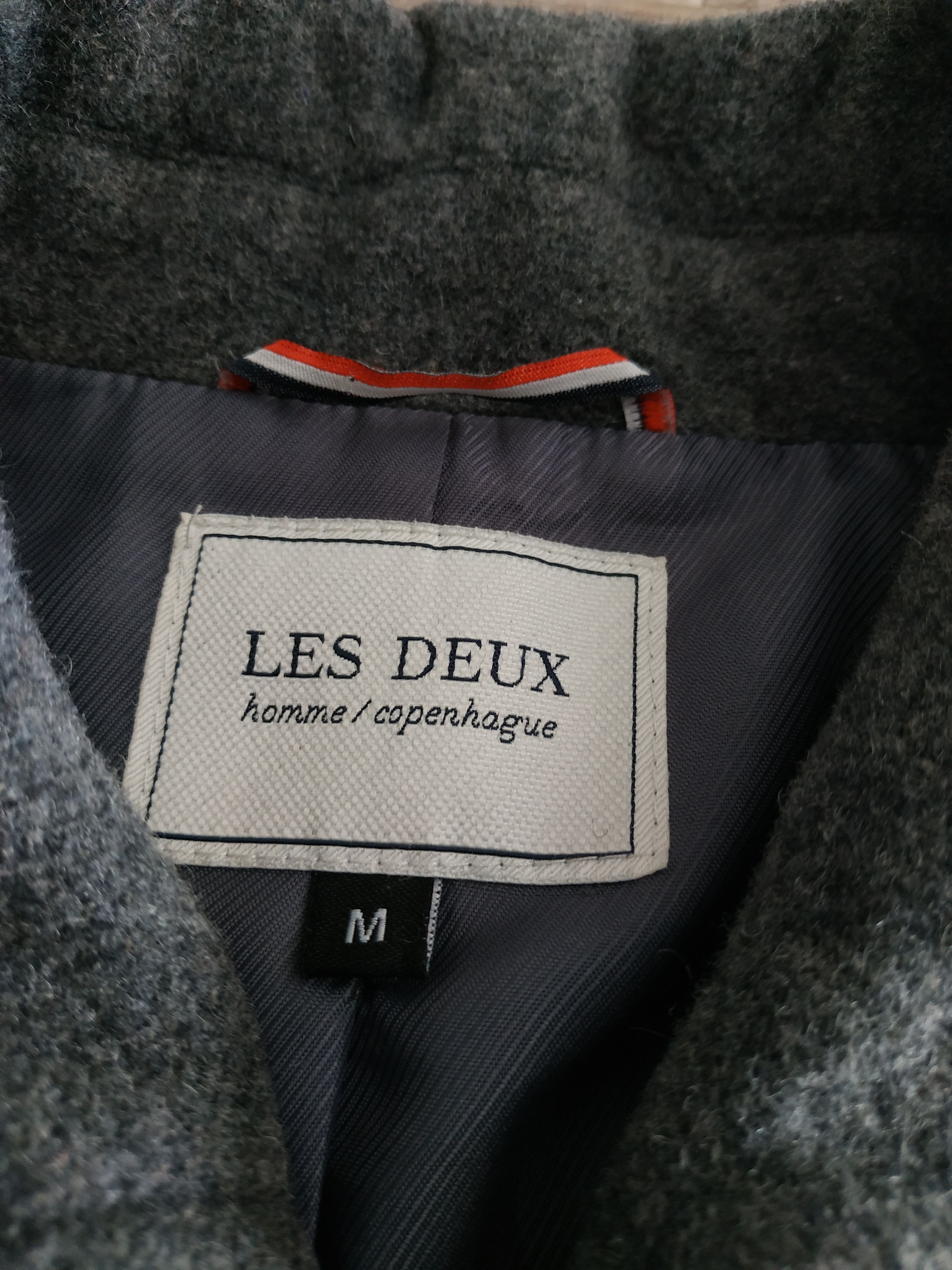 Les Deux Les Deux Men's Grey Wool Coat/ Trenchcoat, s. MEDIUM Size US M / EU 48-50 / 2 - 9 Thumbnail