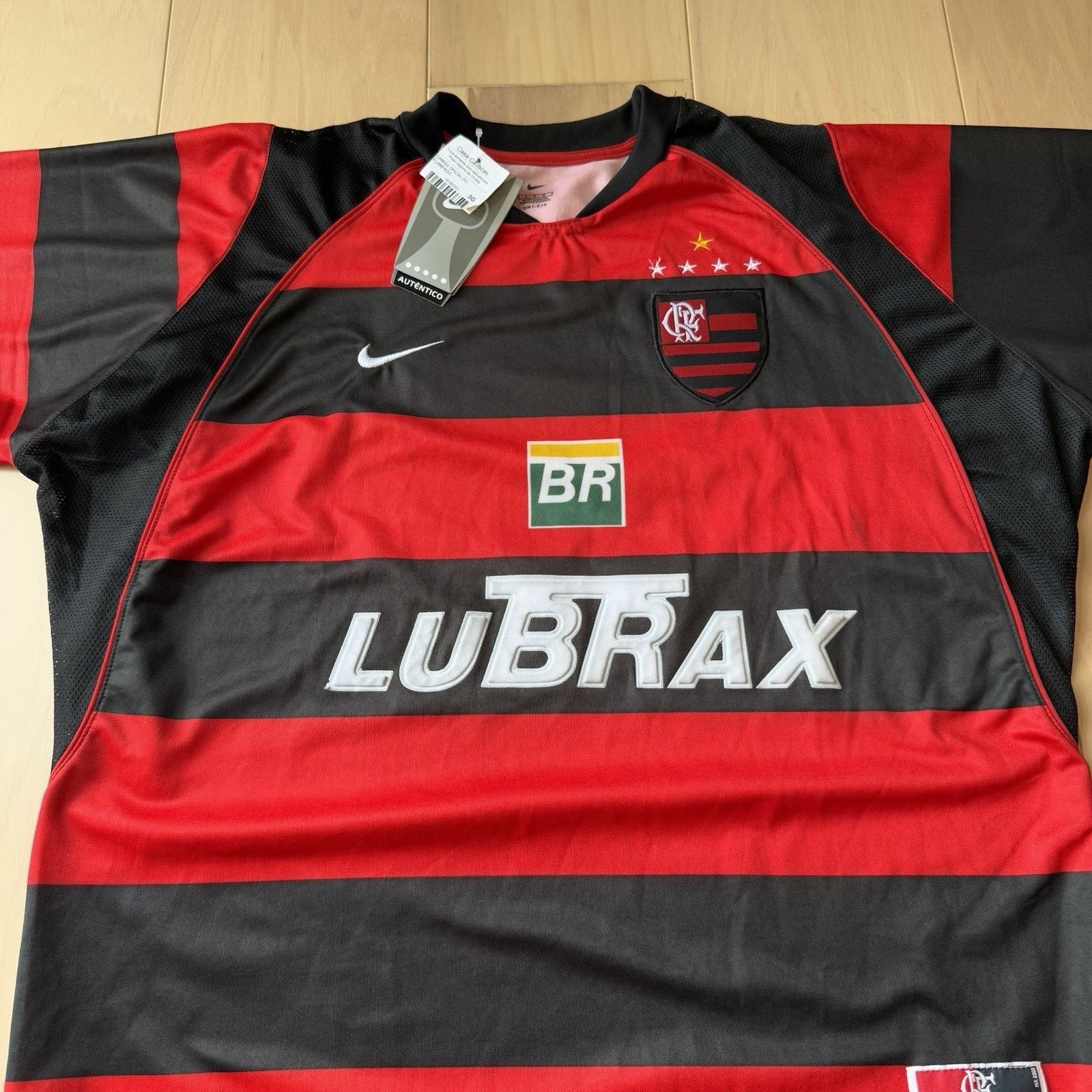 Nike × Vintage Vintage Flamengo Jersey Large Red Black Y2K Nike Sportswear Size US L / EU 52-54 / 3 - 3 Thumbnail