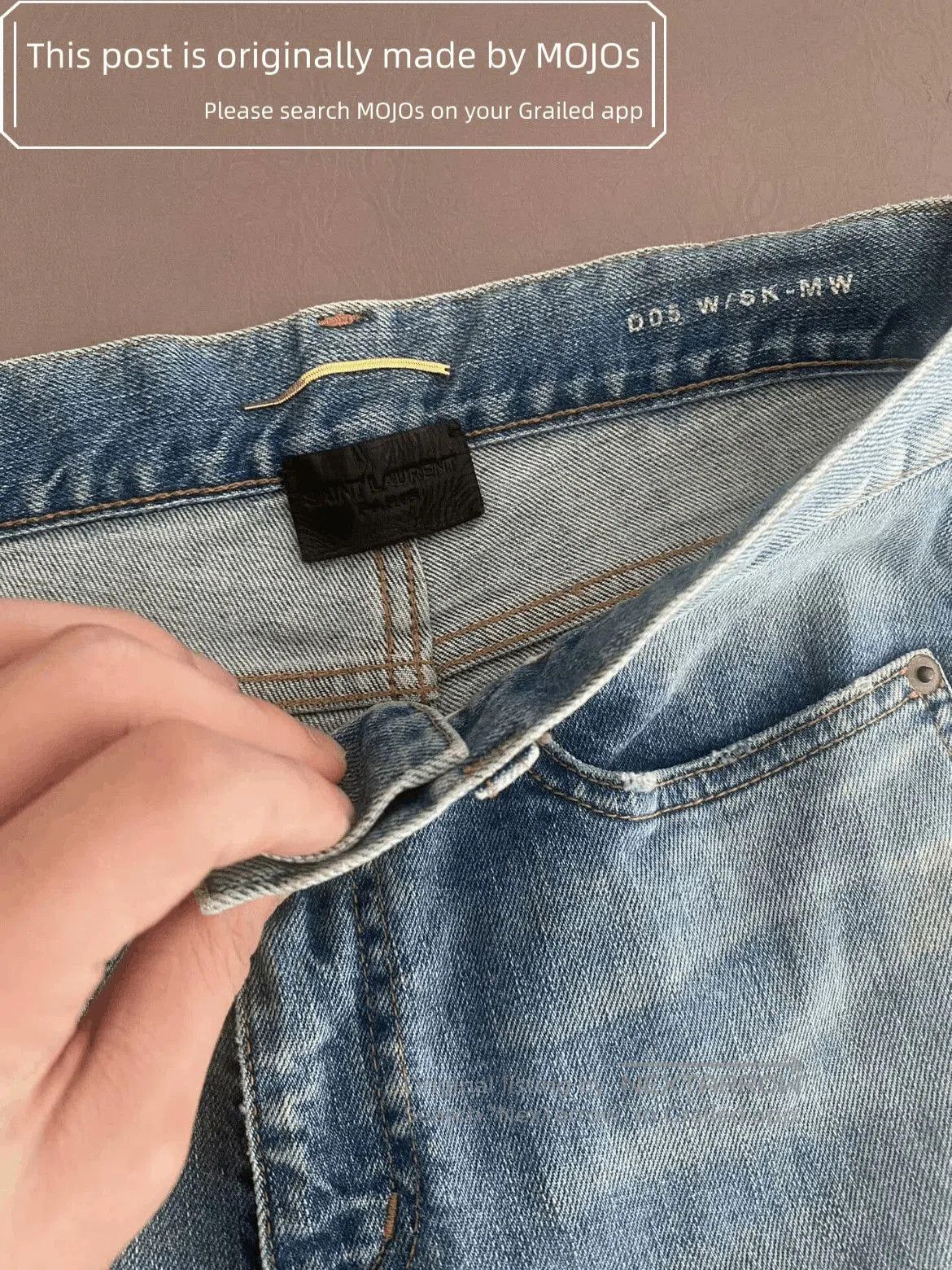 Saint Laurent Paris Sz 28 Saint Laurent Paris 18SS One Side Destory D05 Denim. Size US 28 / EU 44 - 4 Thumbnail