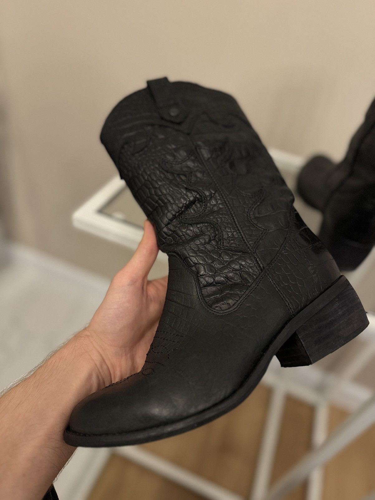 Leather Kozaki leather boots black PS Poelman Size US 6 / IT 36 - 6 Thumbnail