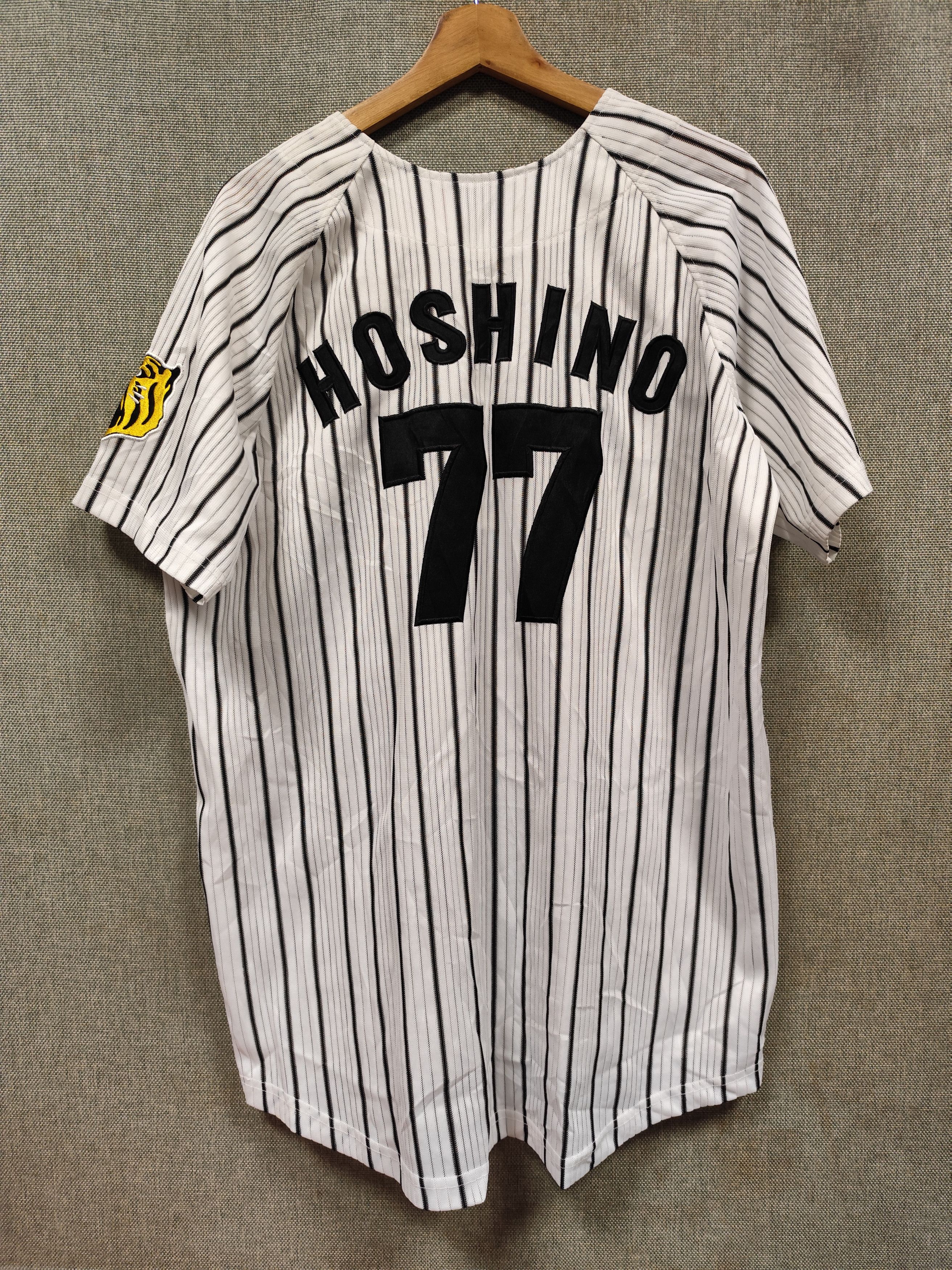 MLB Hanshin Tigers Baseball Jersey Senichi Hoshino 77 | Grailed