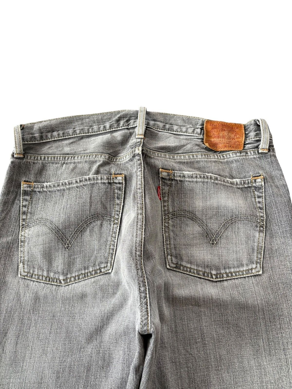 Levi's Vintage 90s Levis 502 Charcoal Wash Distress Baggy Jeans Size US 34 / EU 50 - 4 Thumbnail