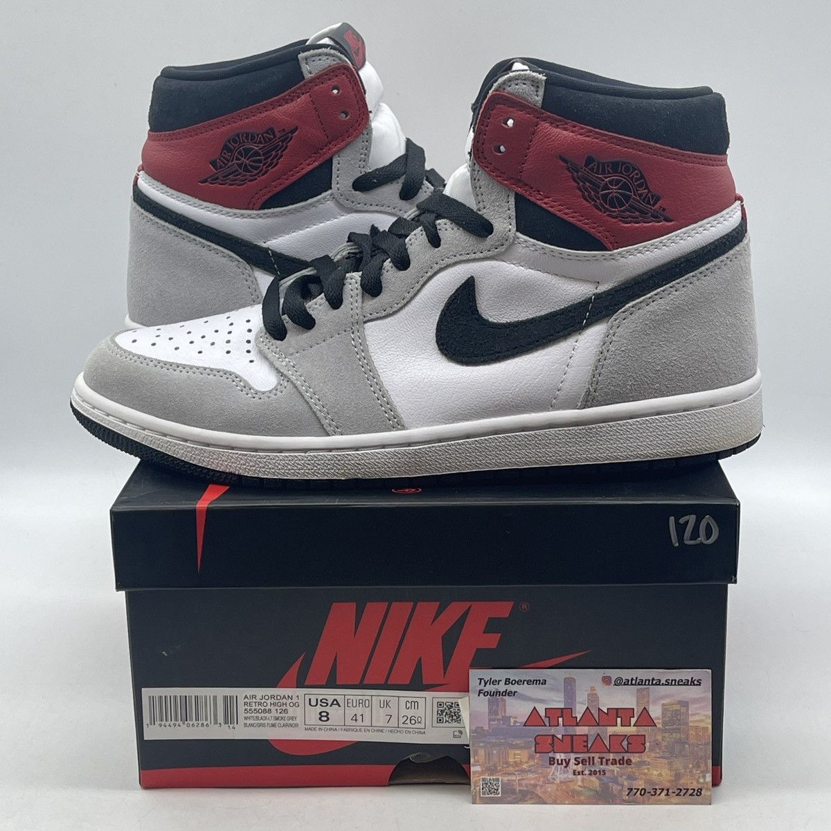 Jordan Brand Air Jordan 1 high smoke grey Size US 8 / EU 41 - 1 Thumbnail