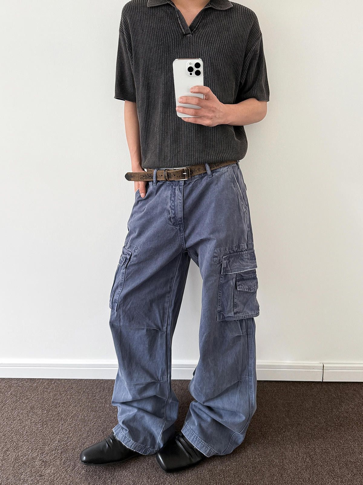 Vintage Multi Pocket Blue Cargo Pants Size US 32 / EU 48 - 1 Thumbnail