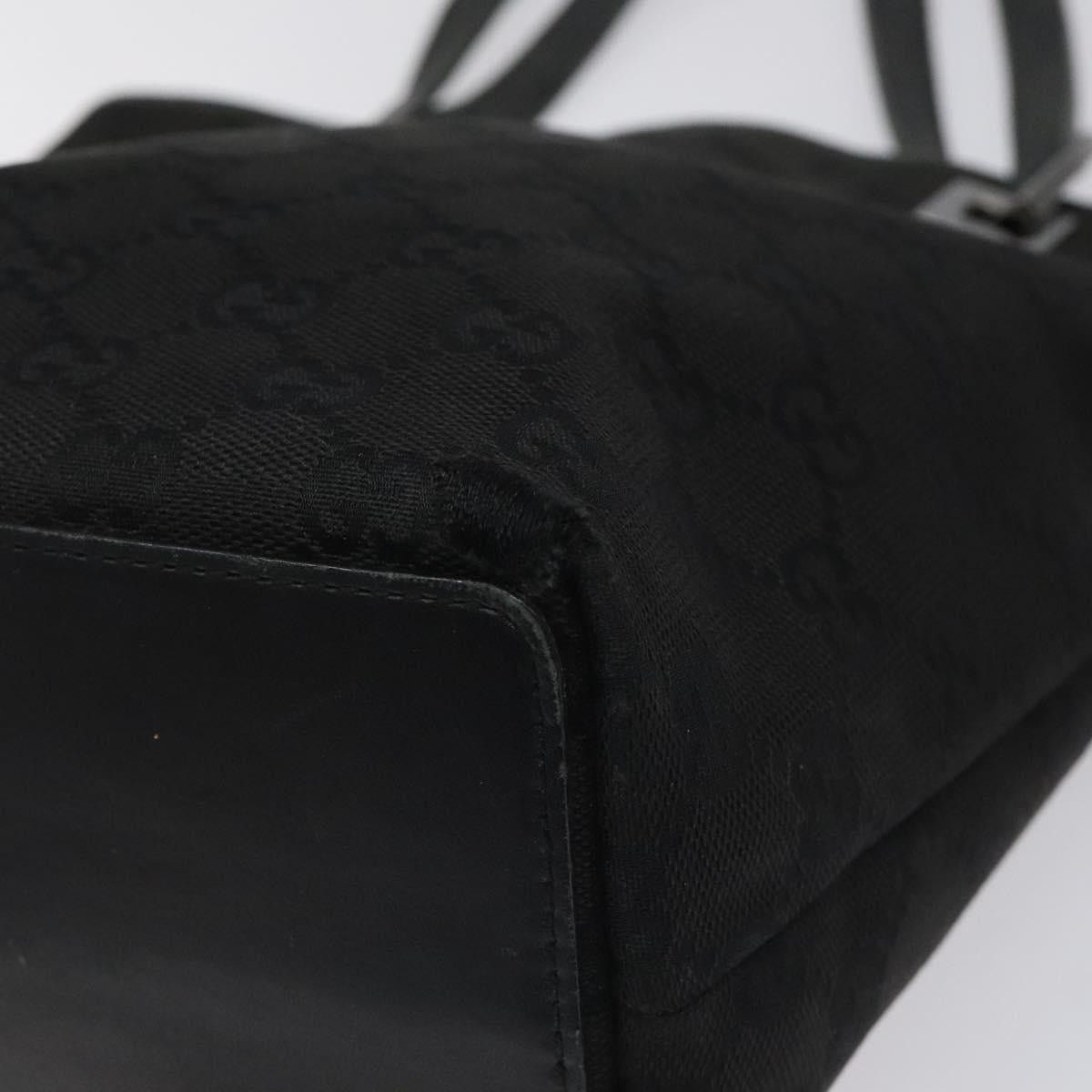 Gucci GUCCI GG Canvas Tote Bag Black Size ONE SIZE - 9 Thumbnail