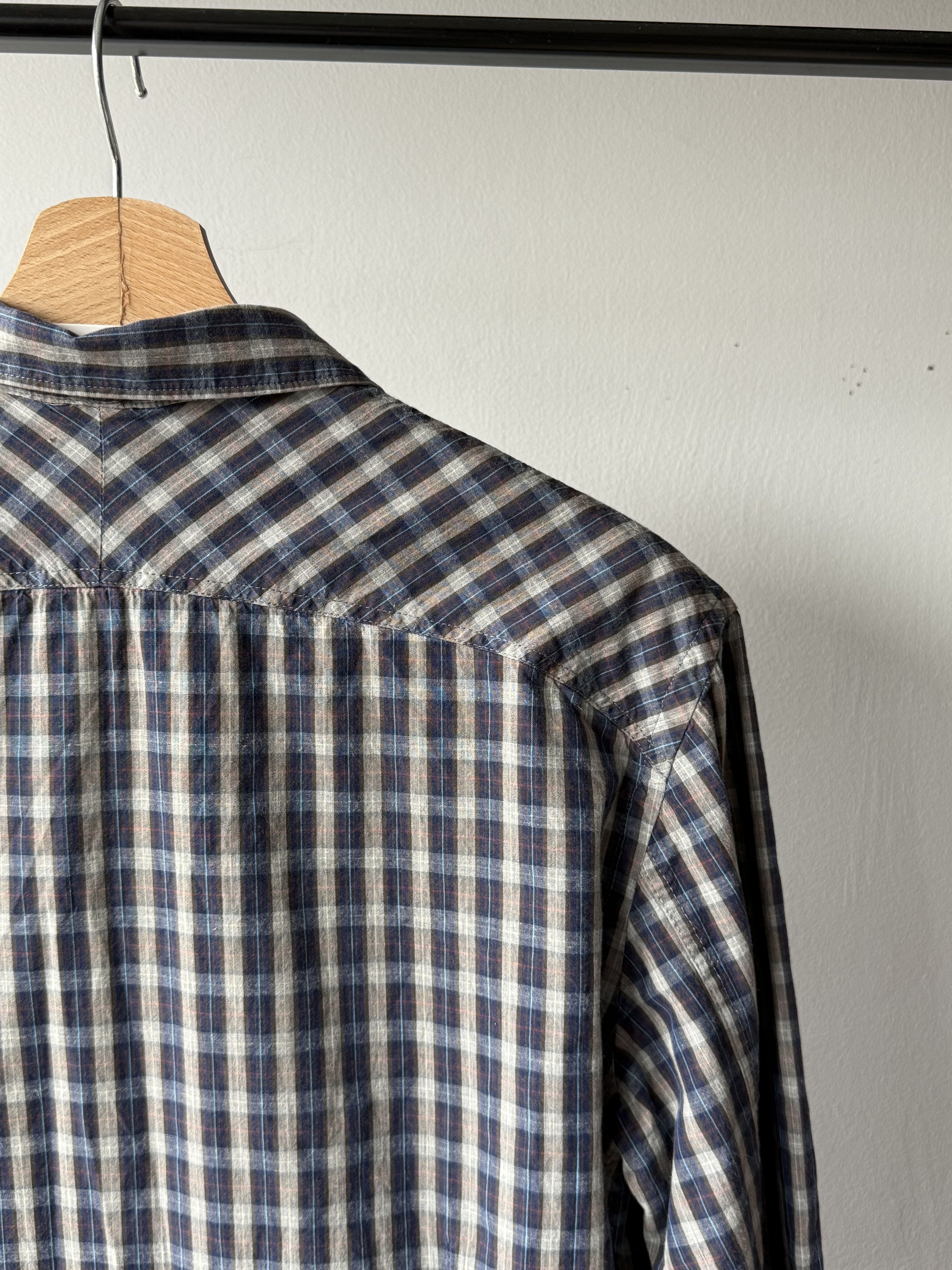 Paul Smith Paul Smith Jeans Plaid Tailored Fit Cotton Long Sleeve Shirt Size US L / EU 52-54 / 3 - 8 Thumbnail
