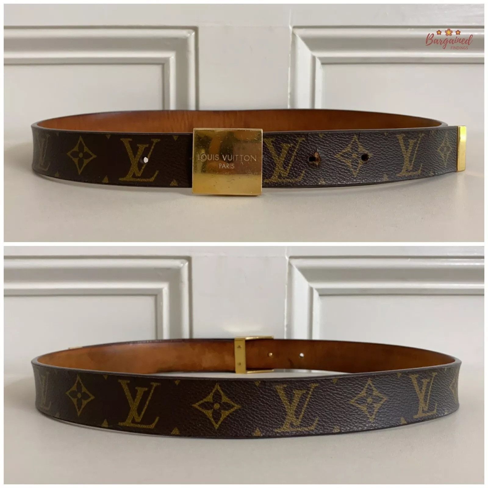 Louis Vuitton Louis Vuitton Brown Coated Canvas Ceinture Carre Buckle Belt Size 30 - 3 Thumbnail