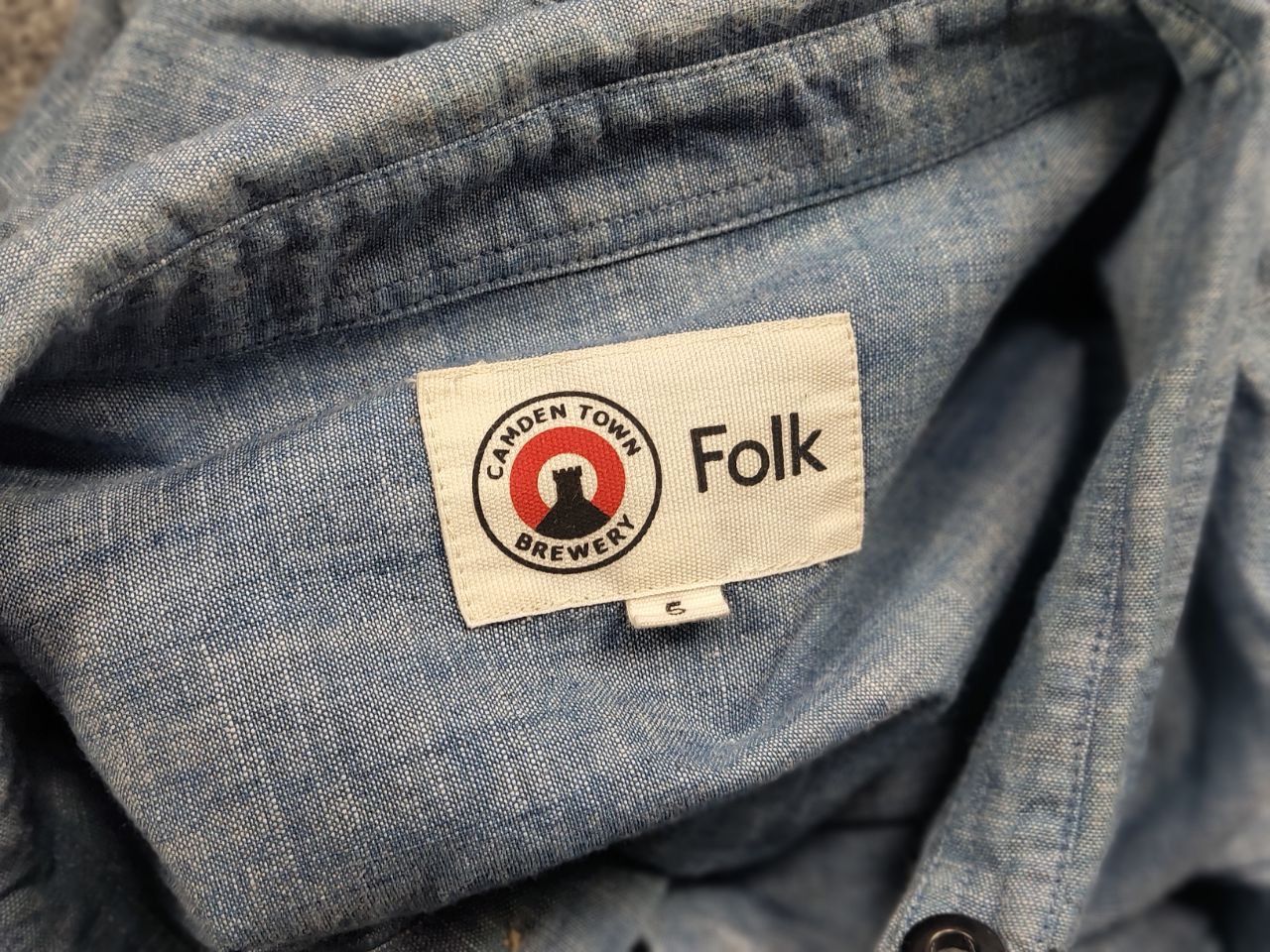 Folk Folk Design Camden Town Blue Casual Button Down Shirt Size US L / EU 52-54 / 3 - 14 Thumbnail