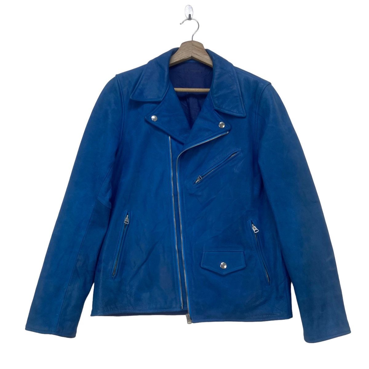 Japanese Brand Browny Japan Double Collar Cow Leather Biker Jacket Size US XS / EU 42 / 0 - 1 Thumbnail