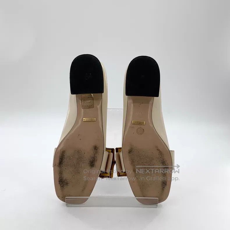 Gucci Gucci Beige bamboo joint buckle round toe casual single sh Size US 5 / IT 35 - 5 Thumbnail