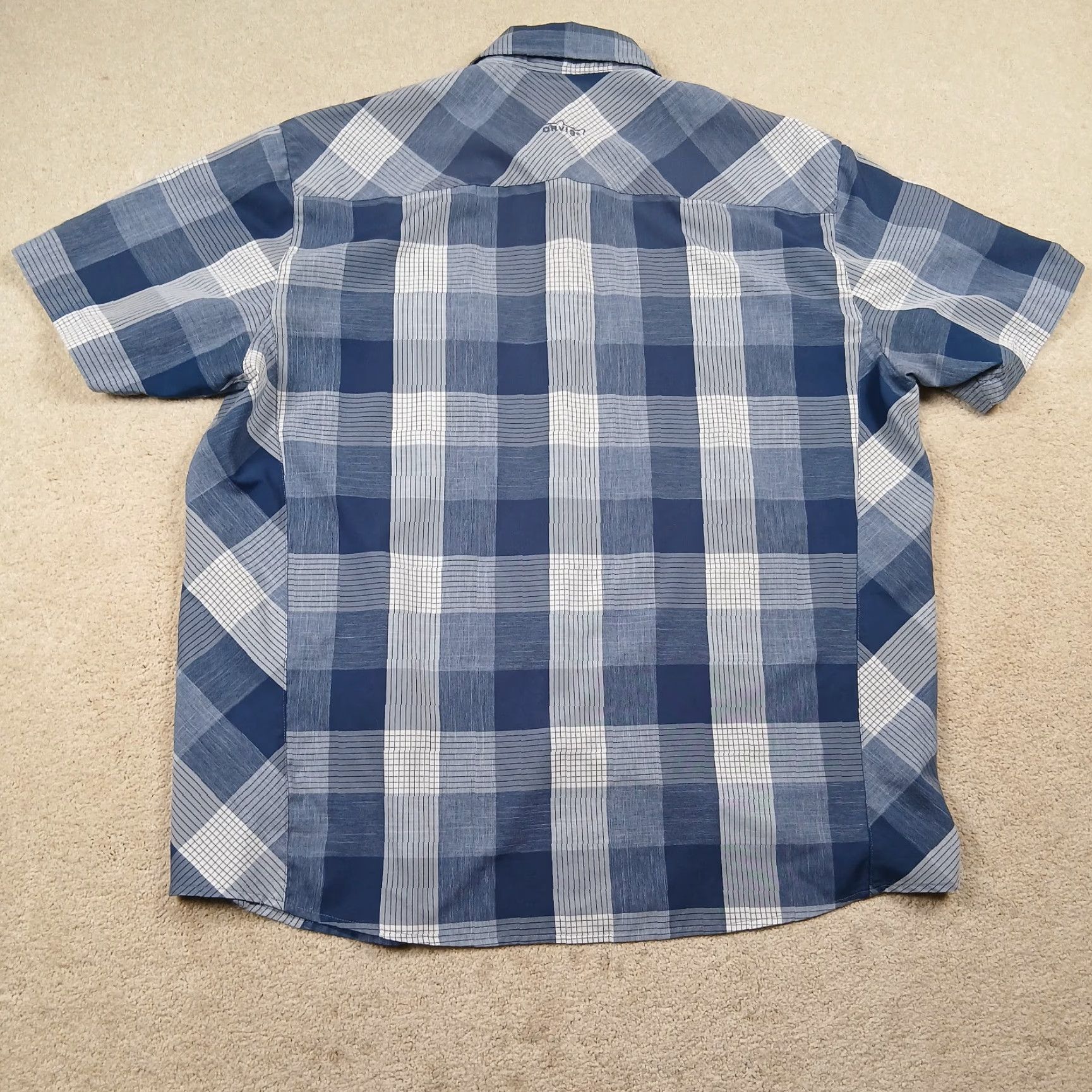 Orvis Orvis Trout Bum Button Up Shirt Mens XL Extra Large Blue Plaid Shirt Button-Up Pattern: Check Short Sleeve Casual Workwear Men Blues Plaid blue? Size US XL / EU 56 / 4 - 3 Thumbnail