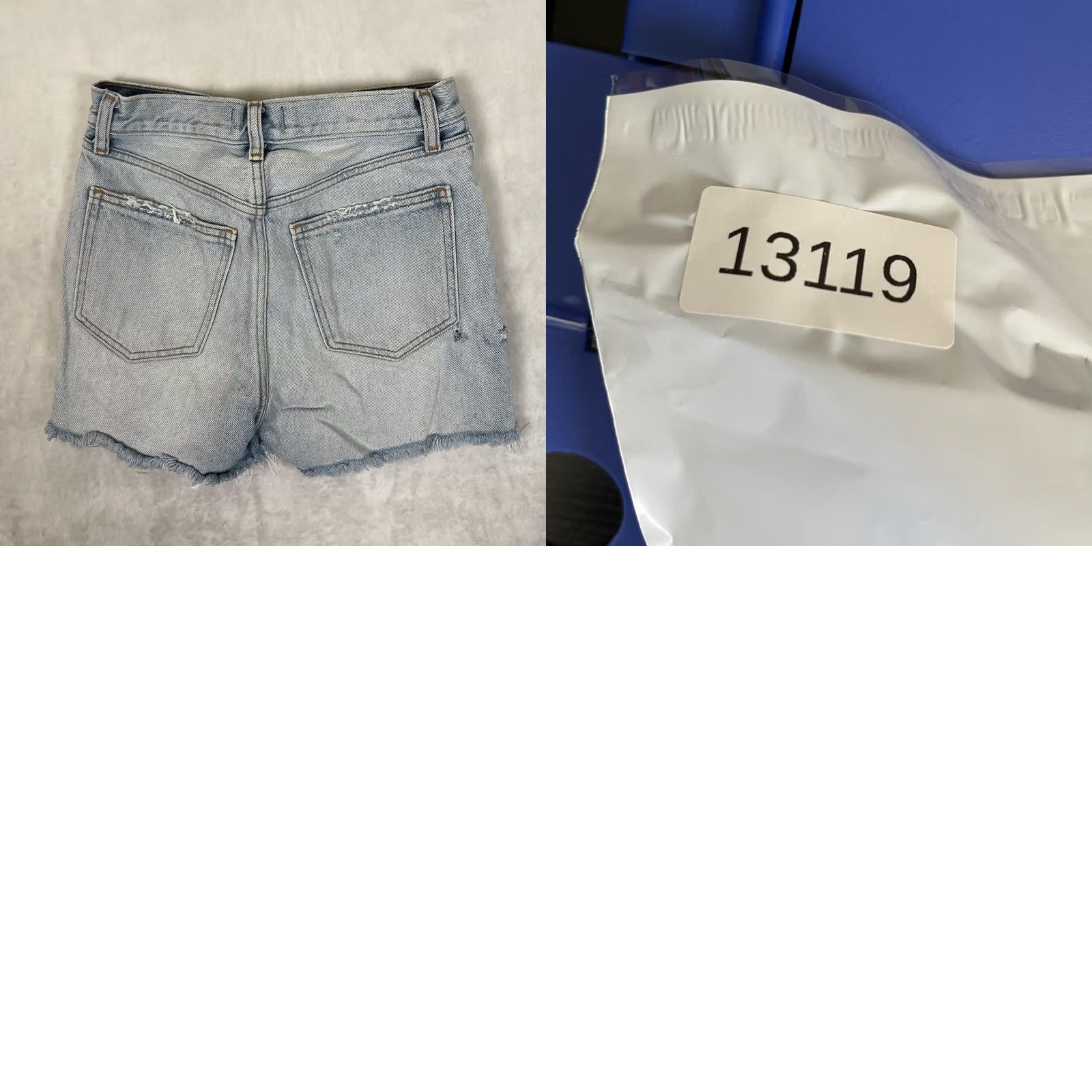 Abercrombie & Fitch Abercrombie & Fitch Shorts Womens 2 26 Blue High Rise 4" Short Distressed Denim Cut-Off Front Pockets Button Fly Casual Summer Mens No (invalid) Size 26" / US 2 / IT 38 - 8 Thumbnail
