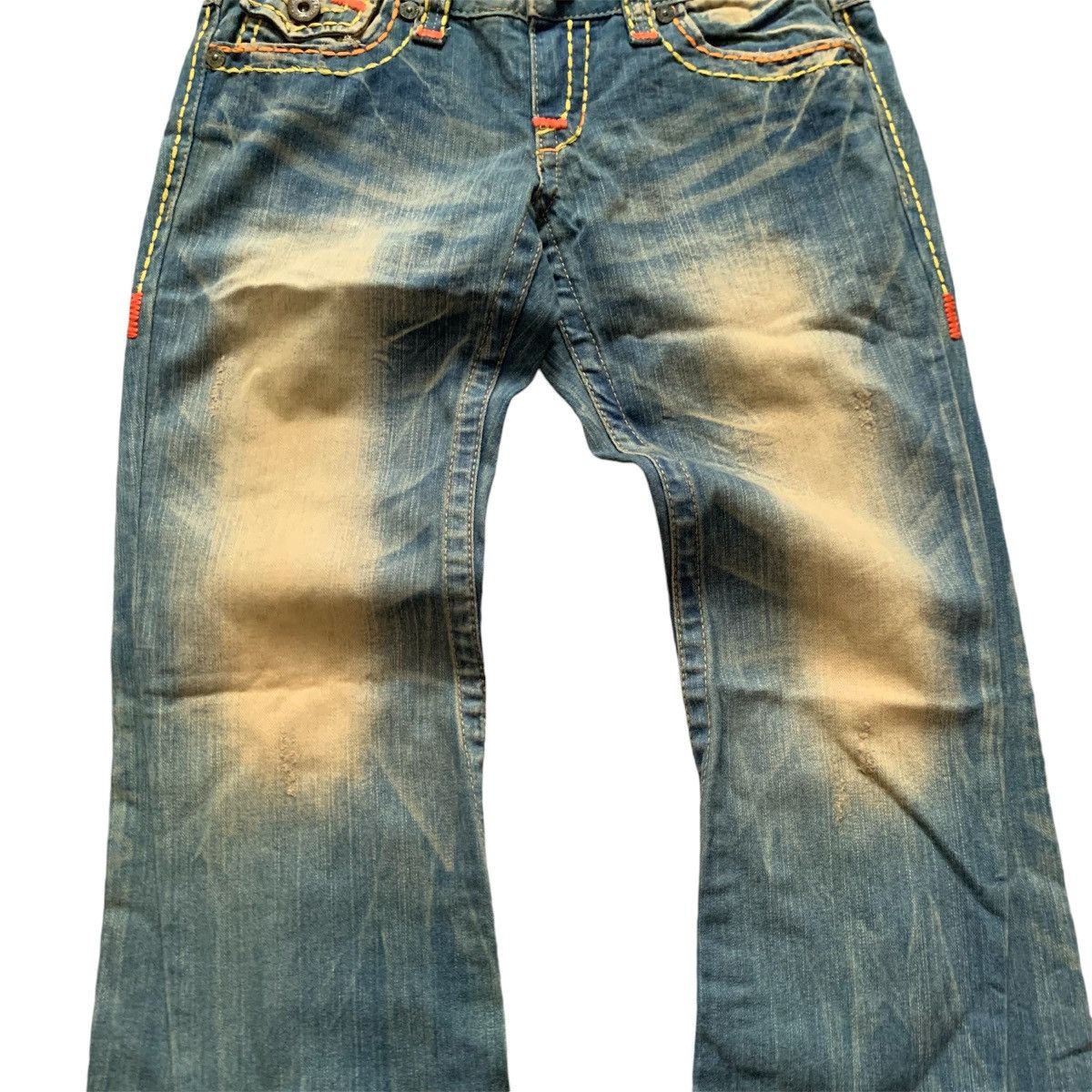 If Six Was Nine × Japanese Brand × Le Grande Bleu (L.G.B.) Lolita spiral cit flare jeans Size US 30 / EU 46 - 5 Thumbnail