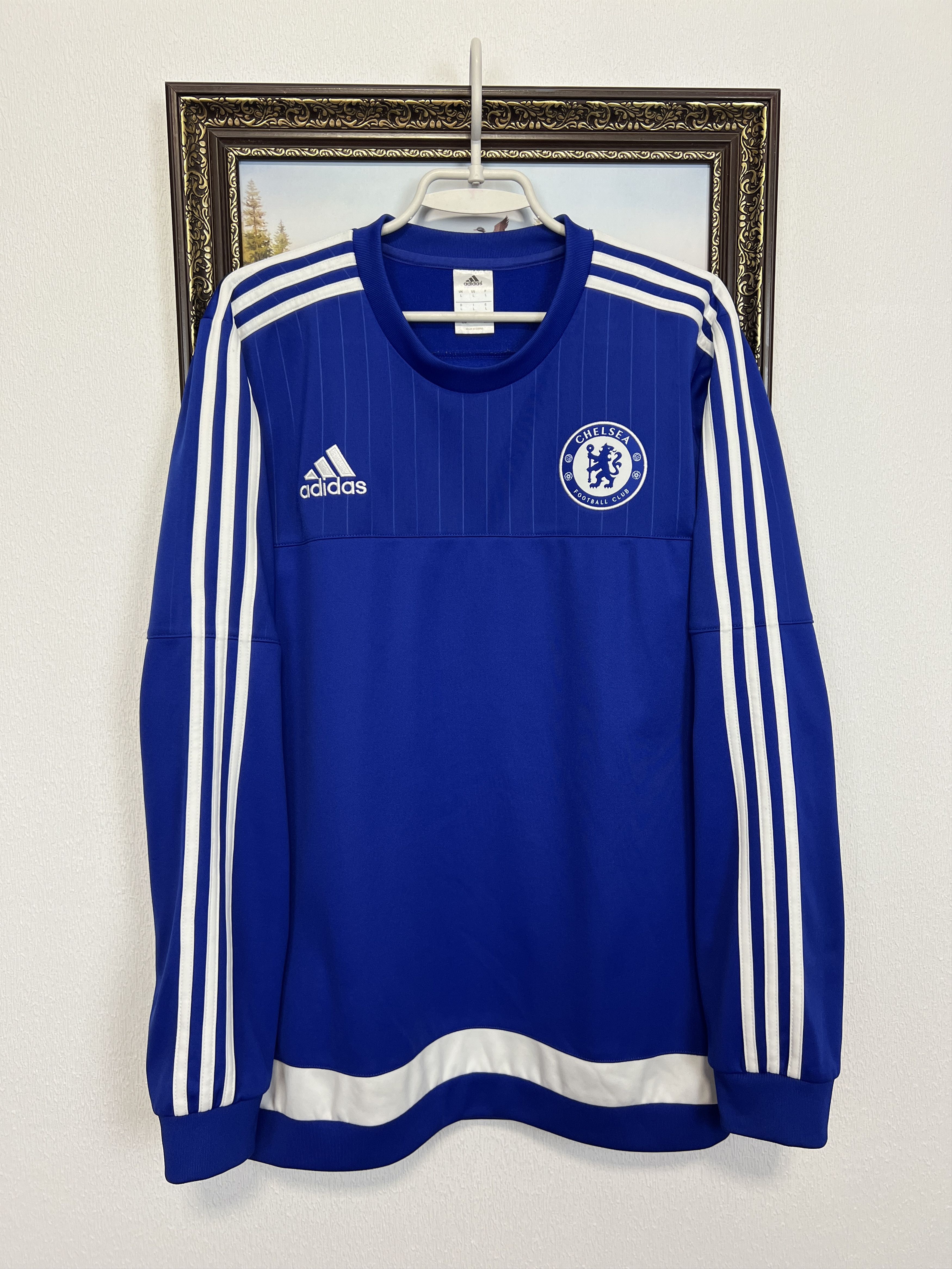 Adidas Vintage Chelsea Football Train Sweatshirt Track Top Crewneck Size US L / EU 52-54 / 3 - 1 Thumbnail