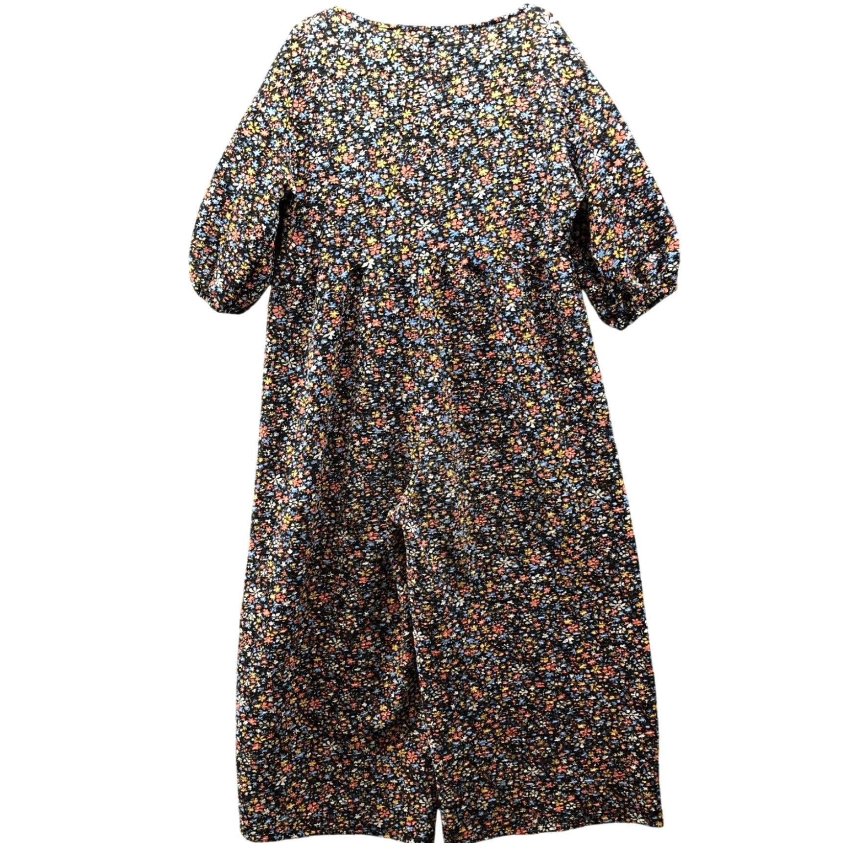 Asos ASOS Wide Leg Jumpsuit Womens 10 Floral Multicolor 3/4 Sleeve Seersucker Crinkle Size 32" / US 10 / IT 46 - 2 Thumbnail