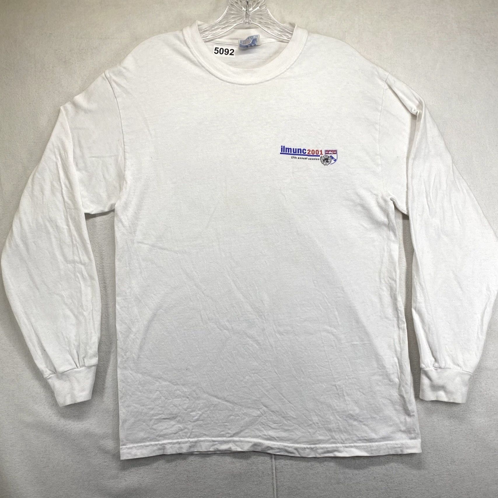 Hanes VINTAGE Hanes Ivy League T Shirt Unisex Adults Medium White Y2K Conference 2001 Size US M / EU 48-50 / 2 - 3 Thumbnail