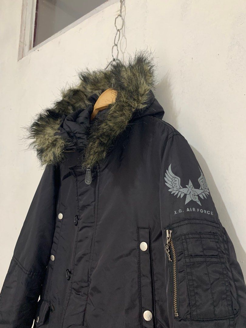 If Six Was Nine × Japanese Brand × Le Grande Bleu (L.G.B.) Vintage X-Girl Military Style Fur Parka Jacket Size M / US 6-8 / IT 42-44 - 4 Thumbnail