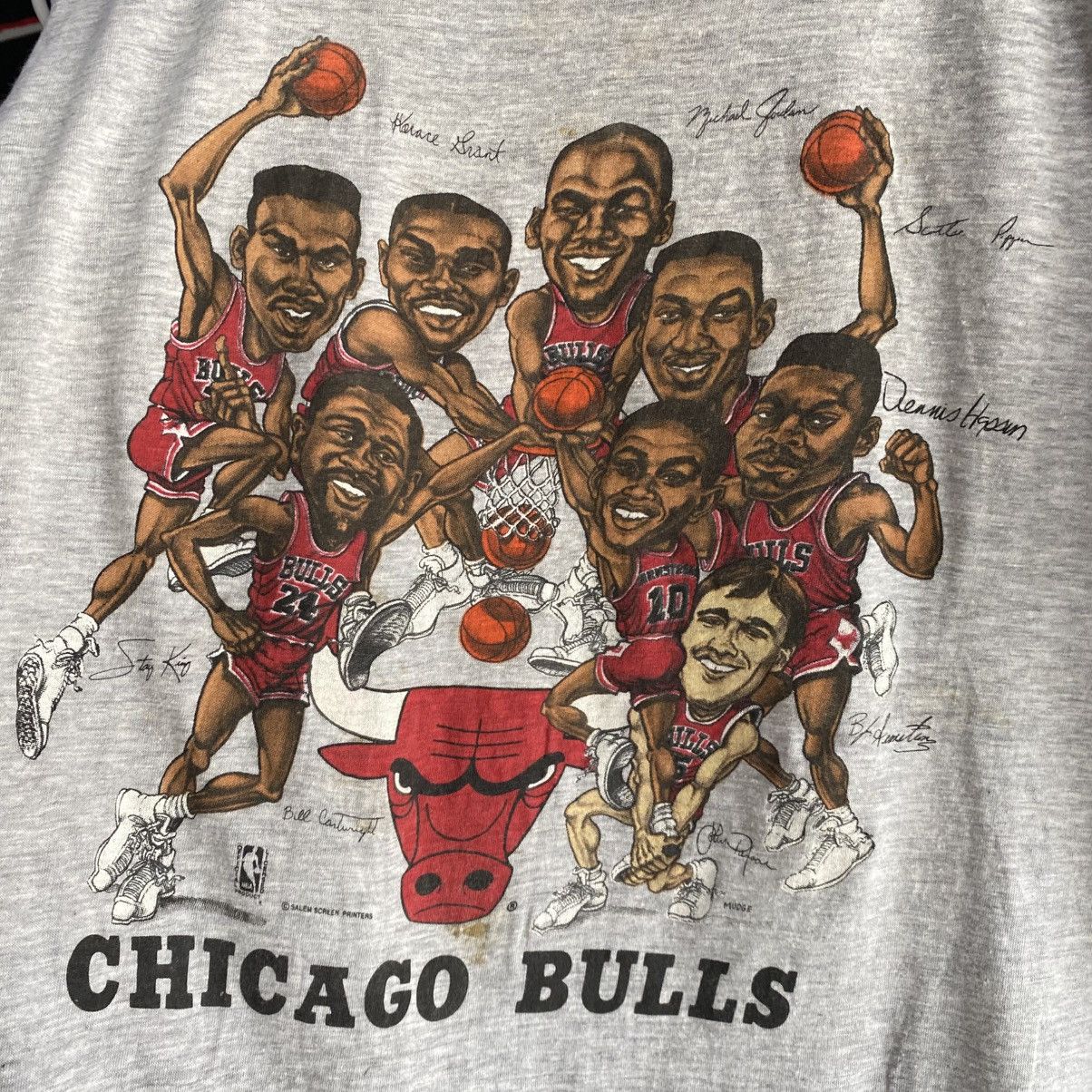 Salem Sportswear VINTAGE 90s CHICAGO BULLS SLAM DUNK TEE SHIRT Size US L / EU 52-54 / 3 - 5 Thumbnail