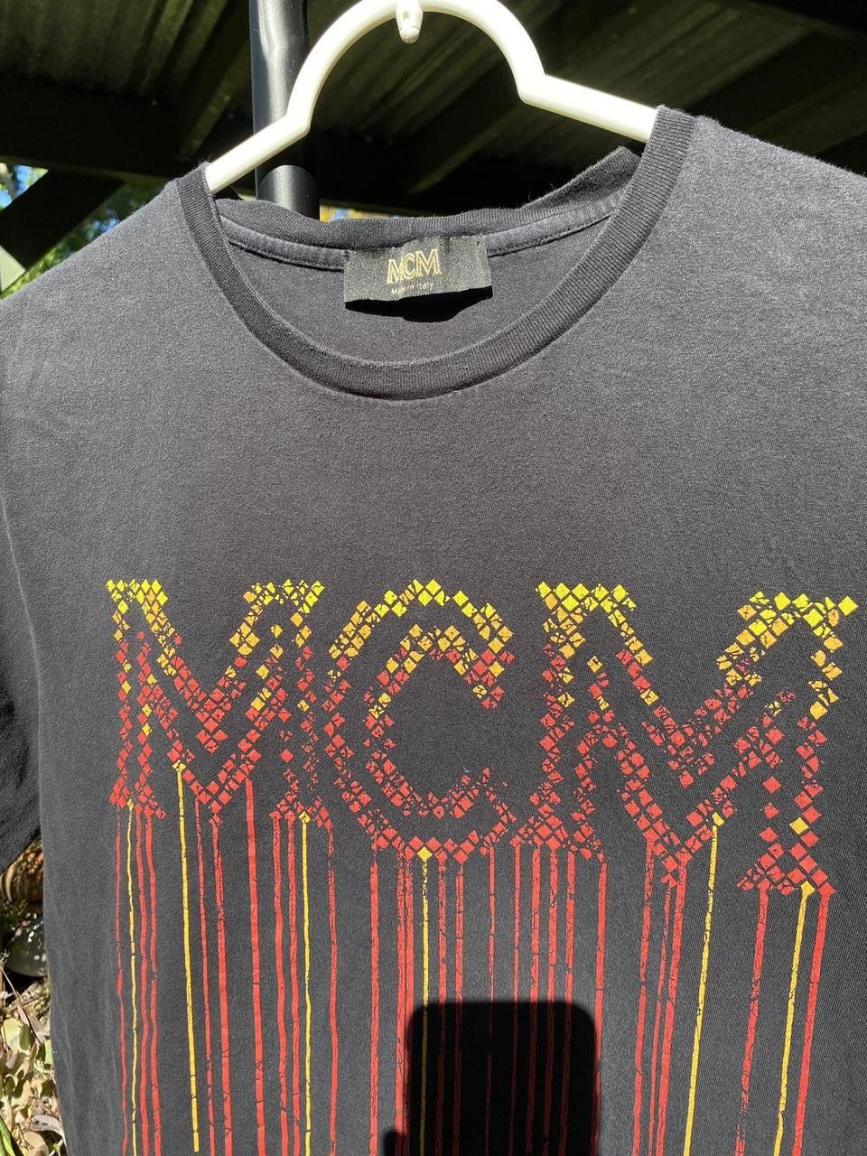 MCM MCM Men's Resnick Black Cotton Printed Fringe Drip Tee Small Size US S / EU 44-46 / 1 - 4 Thumbnail