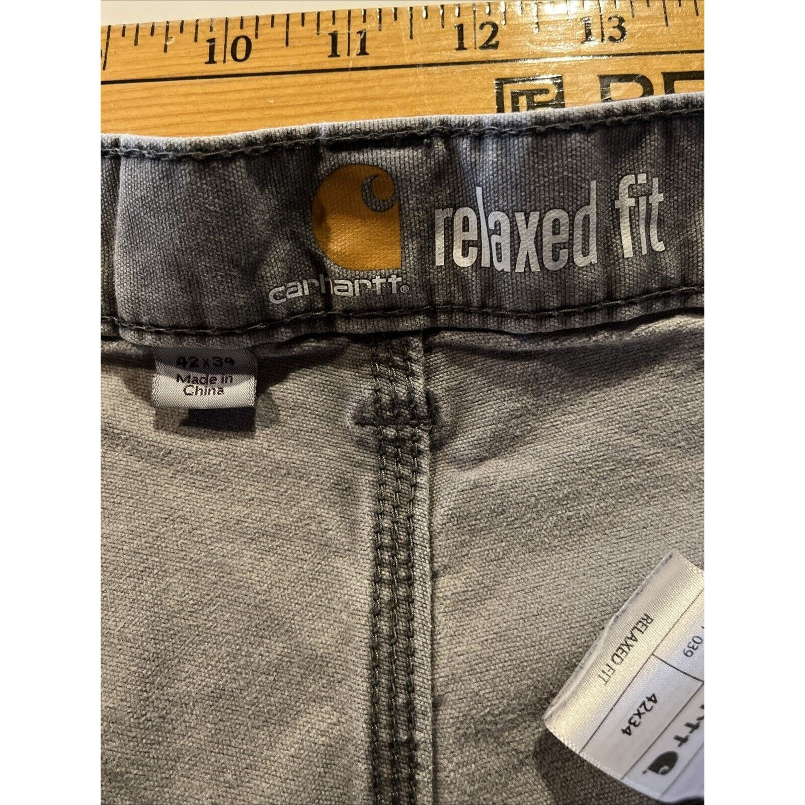 Carhartt Carhartt Men’s 42x33 Canvas Carpenter Workwear Gray Outdoor Size US 42 / EU 58 - 11 Thumbnail