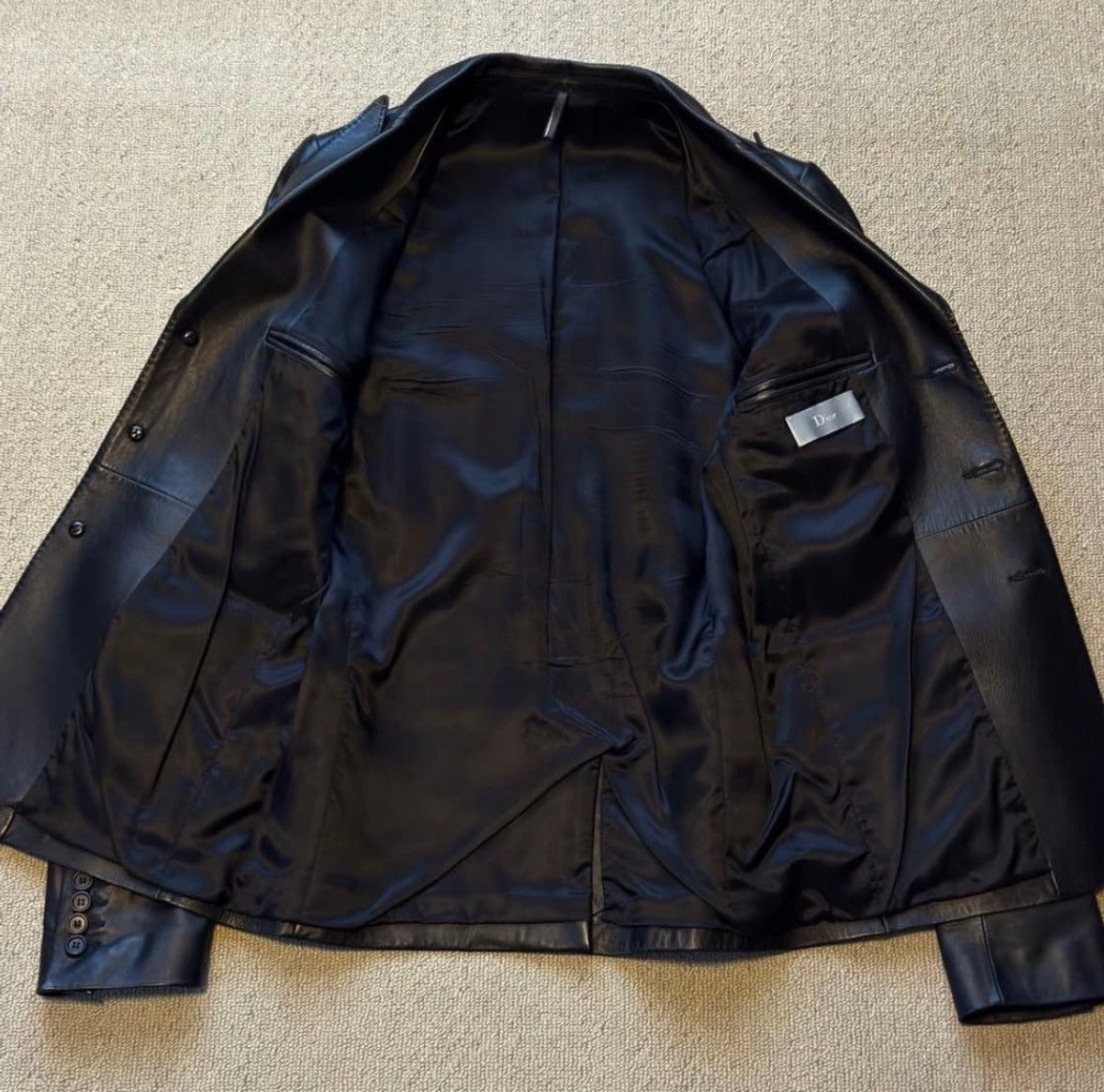 Dior 06SS Hedi Slimane Leather Blazer Jacket Size US M / EU 48-50 / 2 - 3 Thumbnail