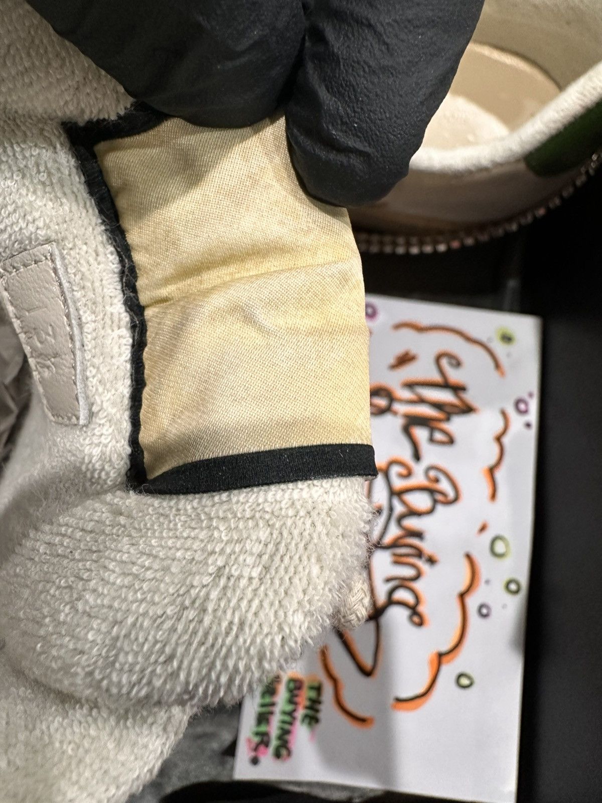 Gucci Off White Green Distressed Leather Crystal Screener Sneakers Size US 14 / EU 47 - 13 Thumbnail
