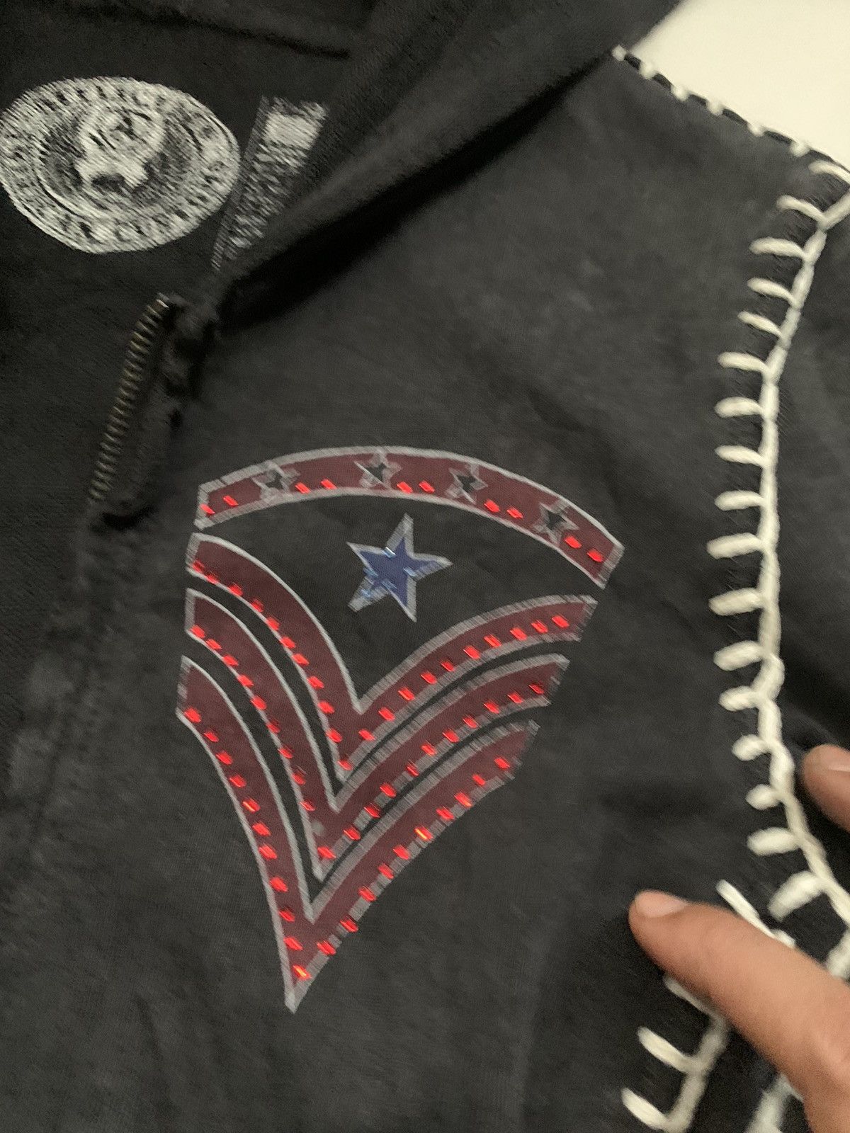 Affliction Rare y2k affliction rhinestones distressed zip up hoodie Size US XS / EU 42 / 0 - 9 Thumbnail
