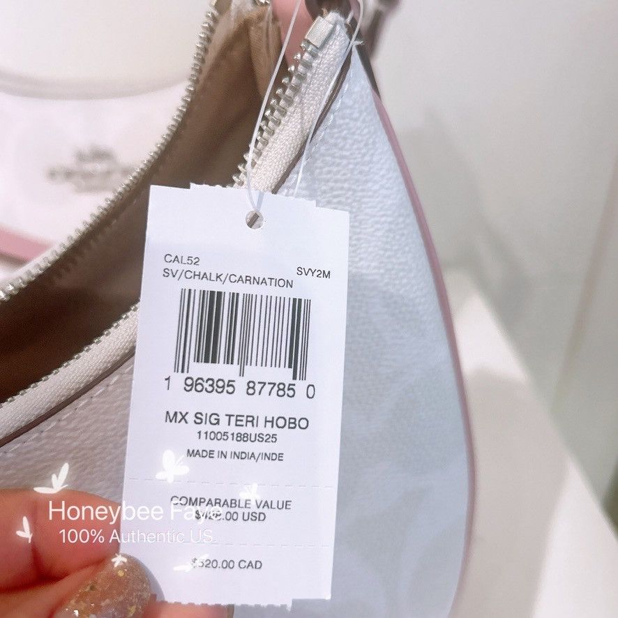 Coach NWT COACH Teri Hobo Bag In Signature Canvas CAL52 Size ONE SIZE - 5 Thumbnail