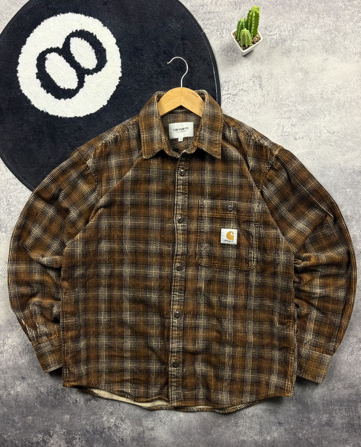 Carhartt CARHARTT Hype Shirt Button Up Mini Logo Velvet Streetwear Size US M / EU 48-50 / 2 - 1 Thumbnail