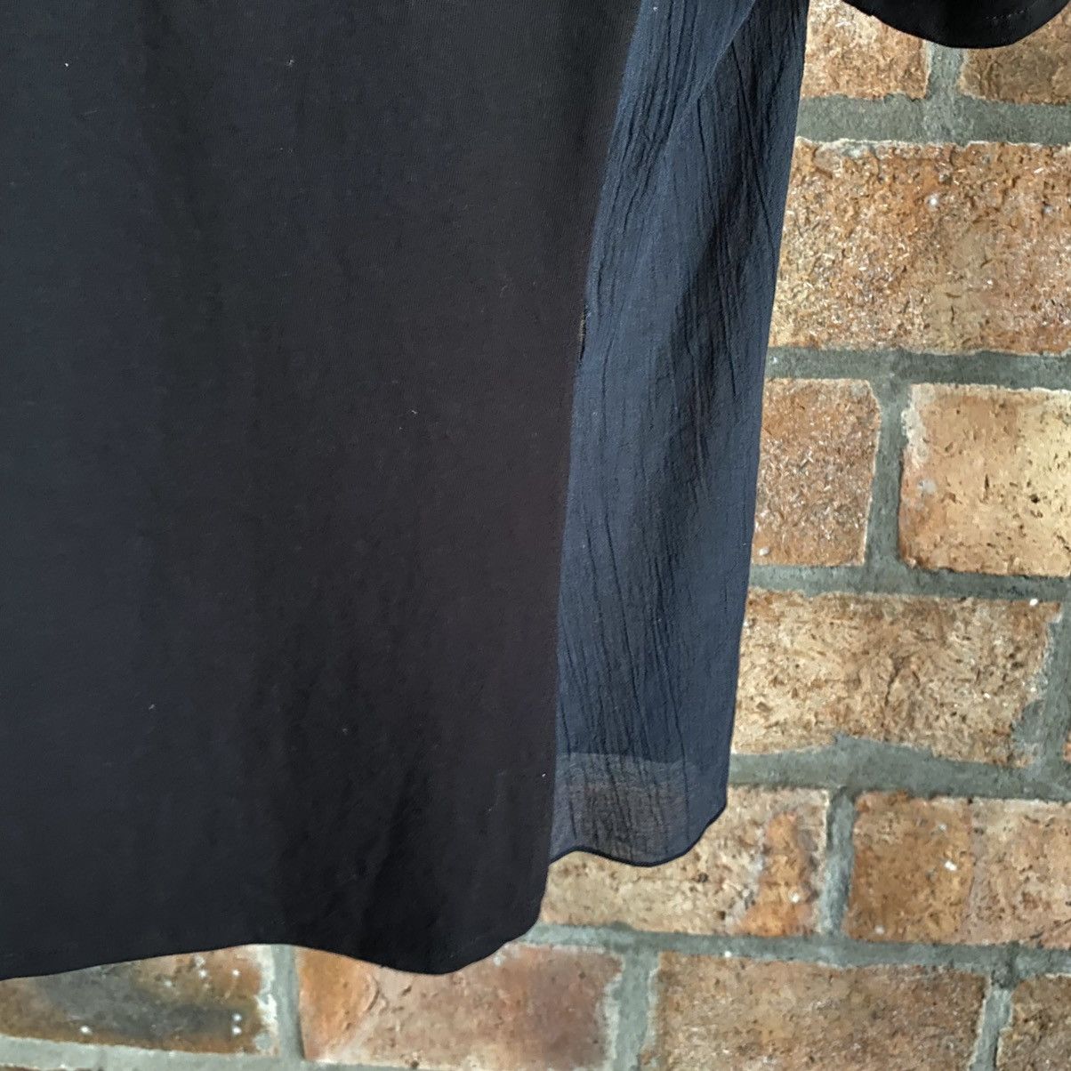 Japanese Brand A.T ATSURO TAYAMA Black Textured Short Sleeve Blouse Size S / US 4 / IT 40 - 11 Thumbnail