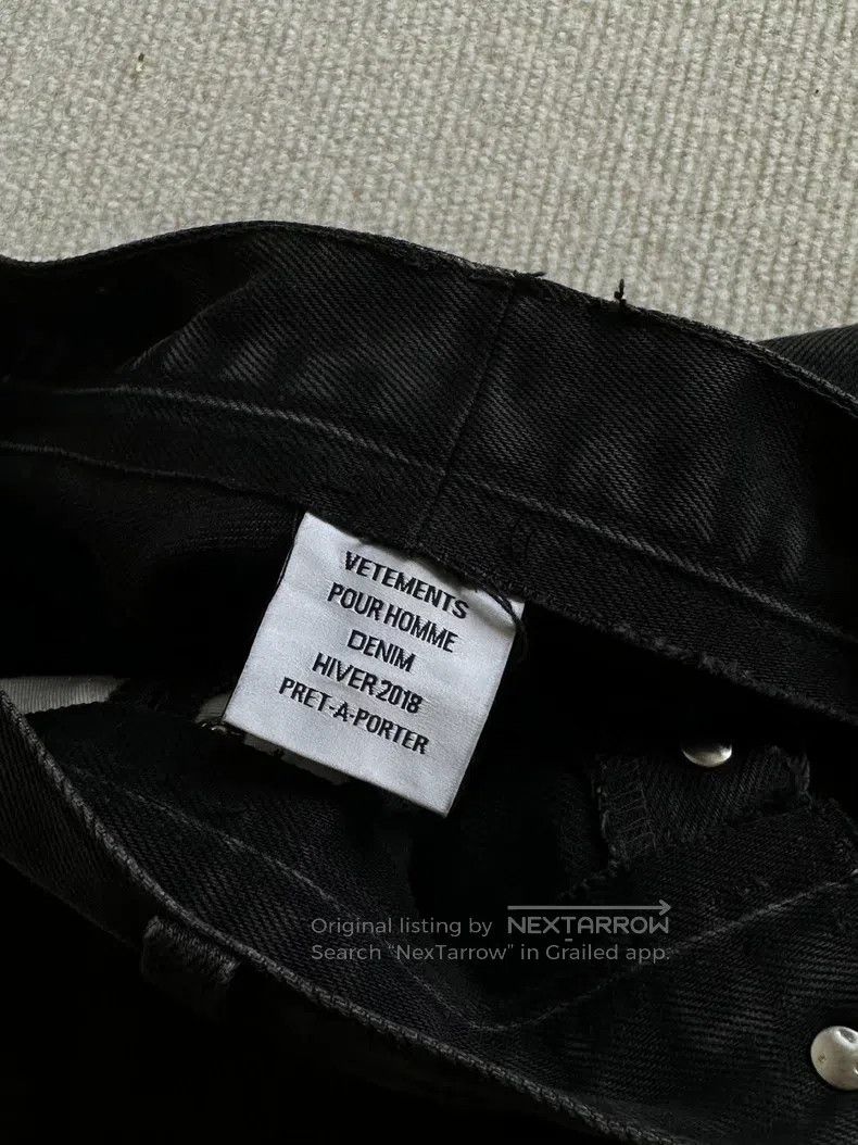Vetements Vetements size L Black Irregular Jeans Size US 27 - 4 Thumbnail