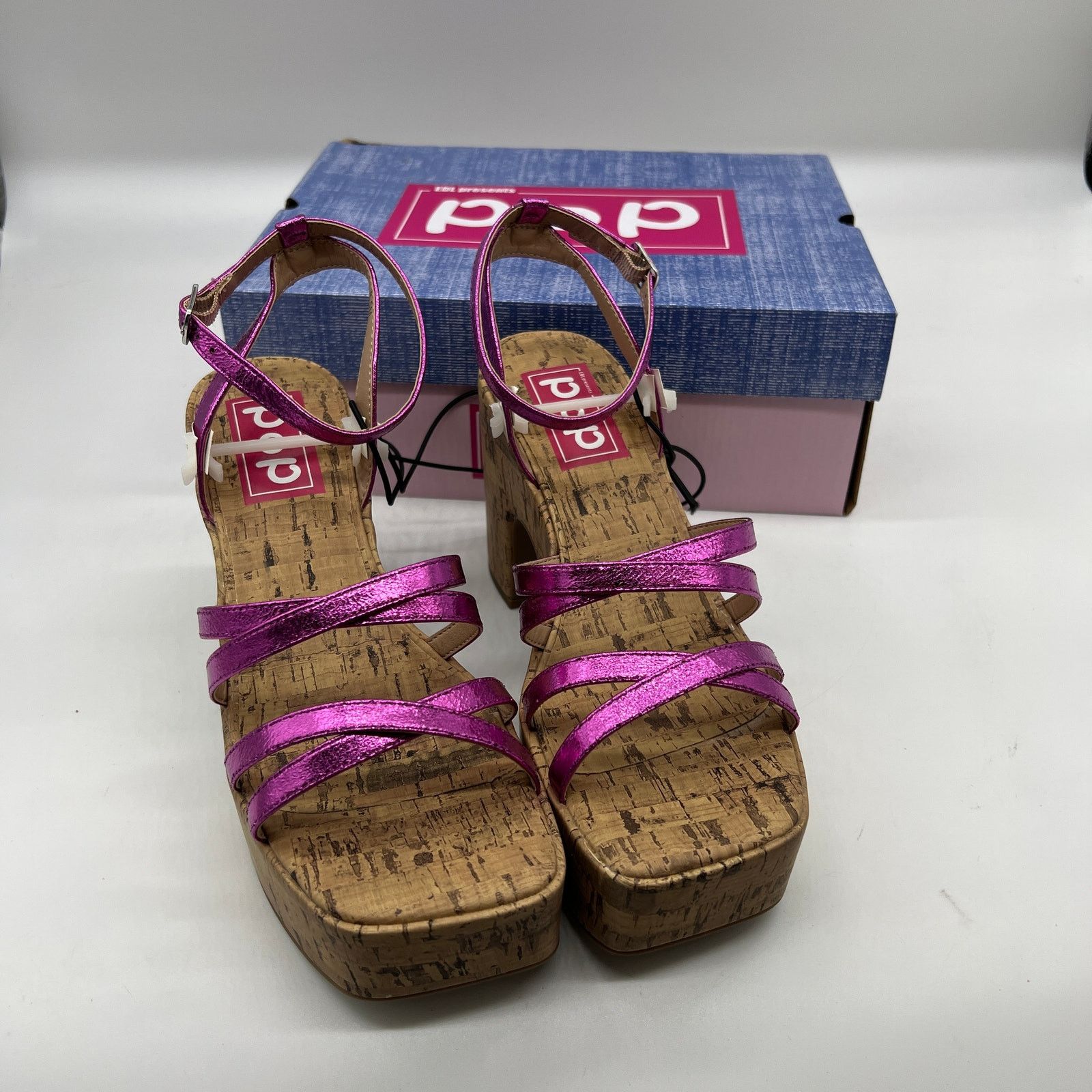 Other Pop Womens Kallie Heeled Sandals Pink Fuschia Multicolor Size US 8.5 / IT 38.5 - 4 Thumbnail