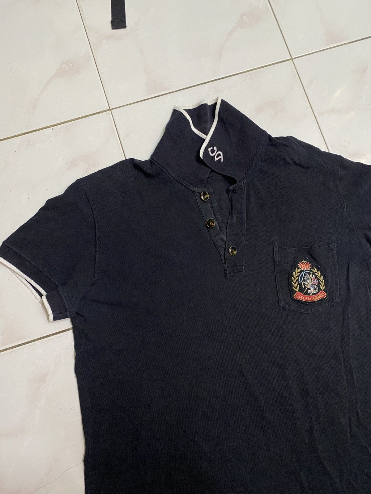 Dolce & Gabbana Vintage FADED Dolce & Gabbana Polo Shirt 🔥 Size US M / EU 48-50 / 2 - 25 Thumbnail