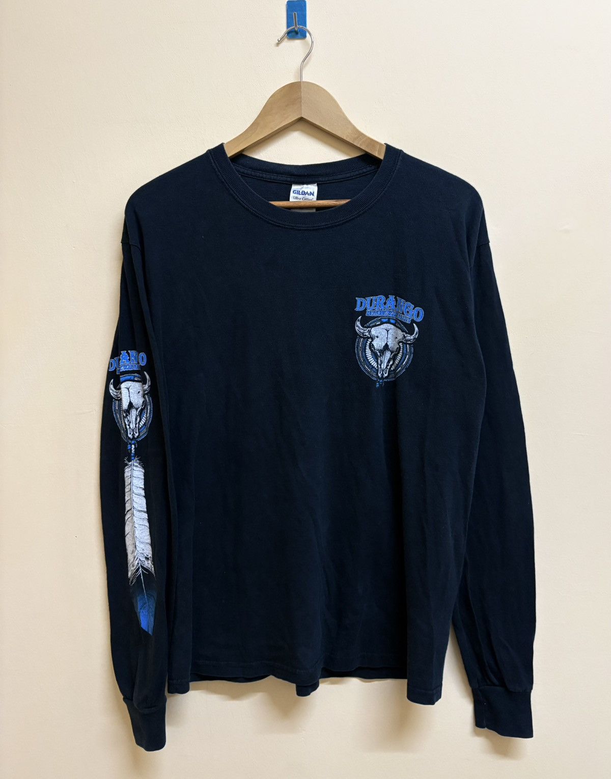 Vintage Vintage Durango Motorcycle Rally Sleeve Printed Longsleeve Size US M / EU 48-50 / 2 - 2 Thumbnail