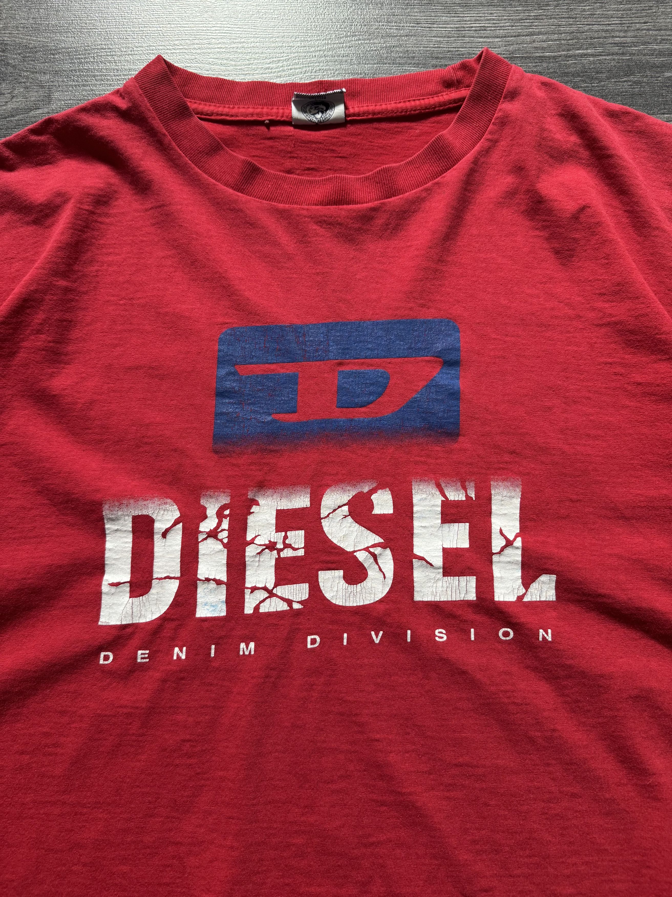 Diesel Vintage 90s Diesel Distressed Logo T-Shirt Size US XXL / EU 58 / 5 - 5 Thumbnail
