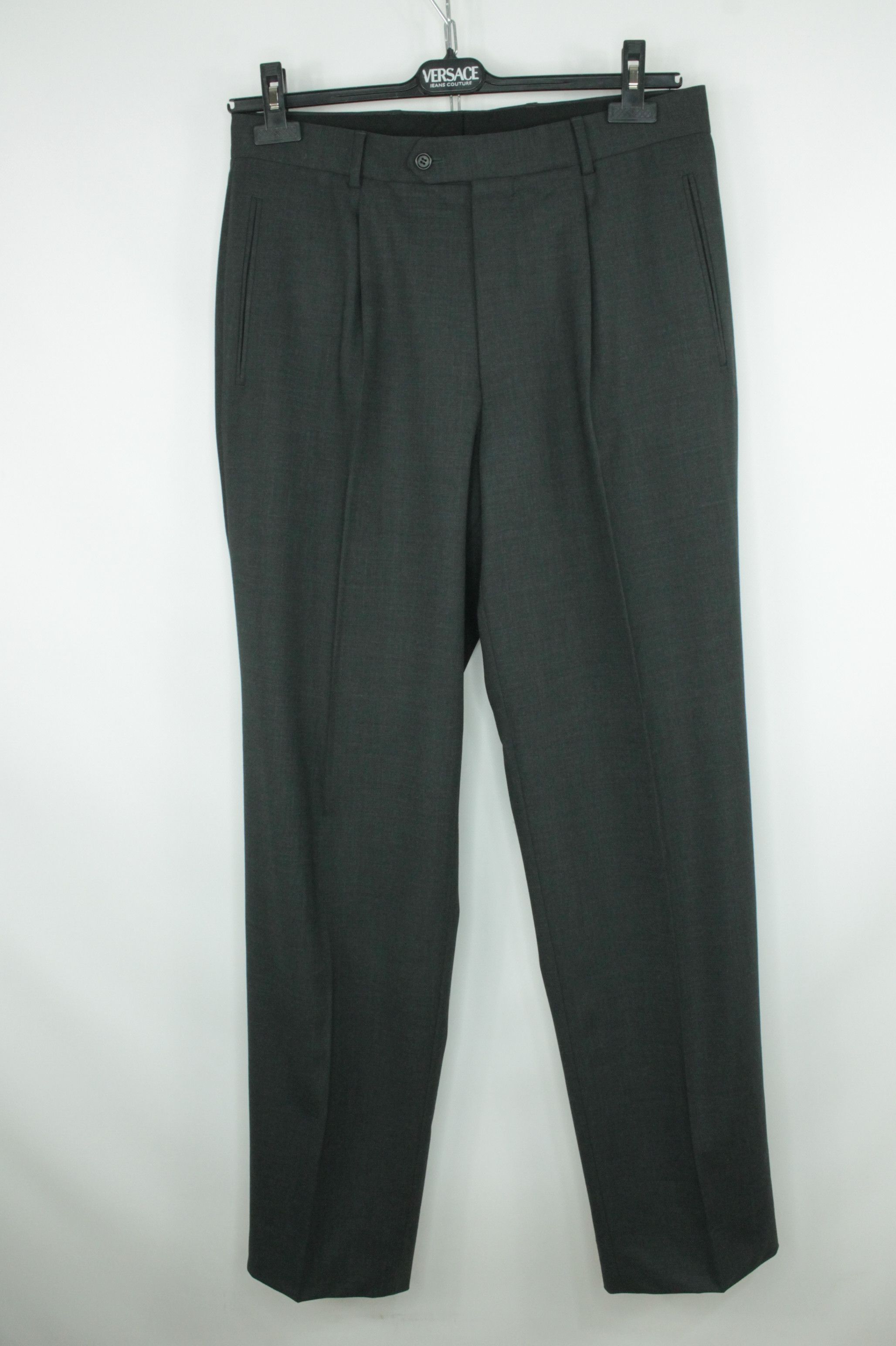 Hugo Boss Vintage Hugo Boss Gray Stretch Wool Formal Suit Men's Size 40L - 9 Thumbnail