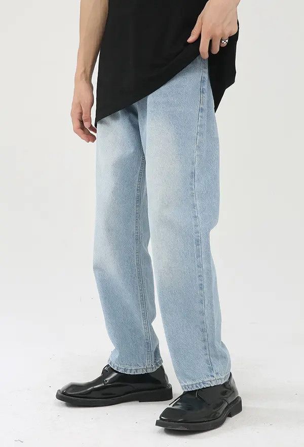 Japanese Brand Kawase x Miku Light blue washed trendy casual straight jeans Size US 32 / EU 48 - 4 Thumbnail